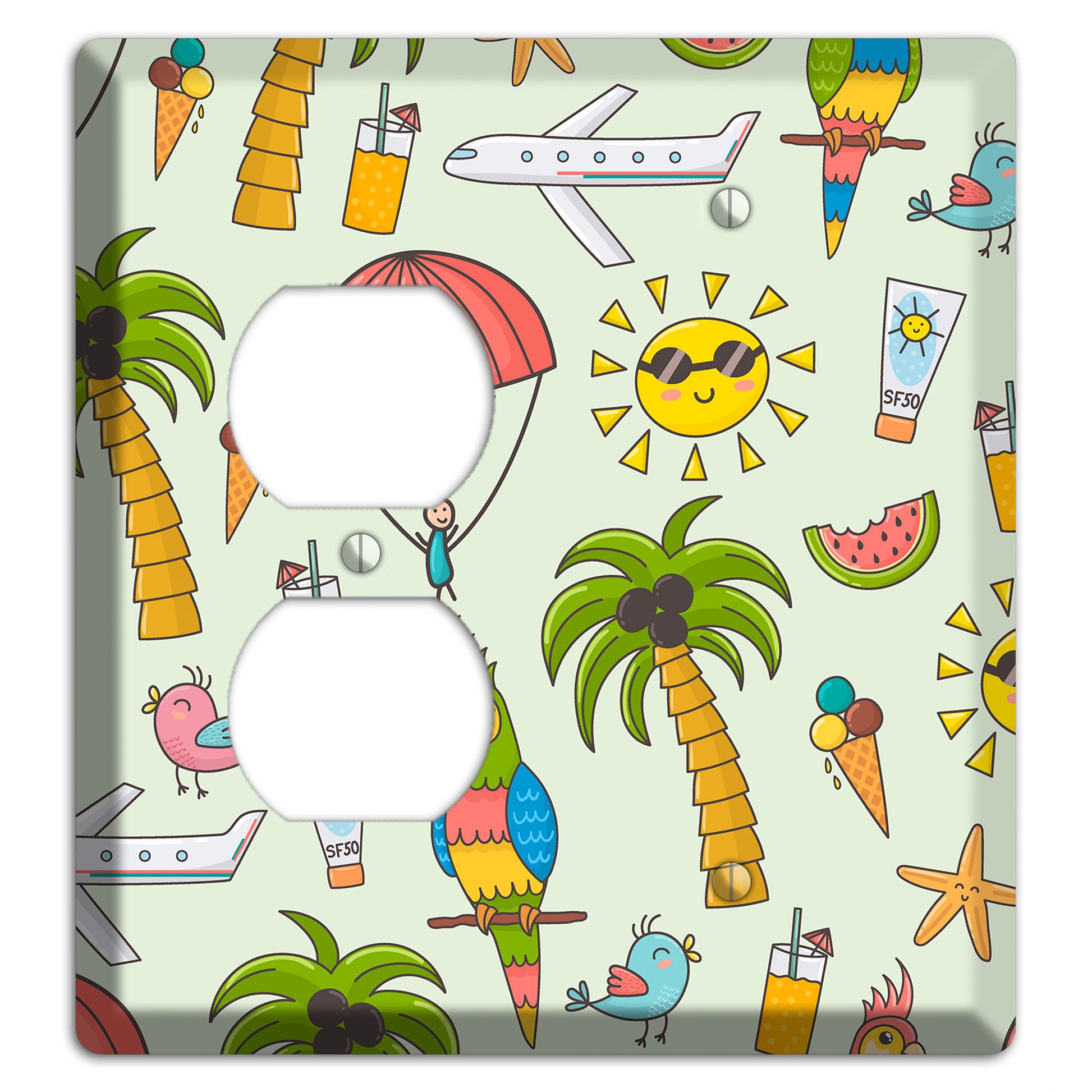 Tropical Vacation Duplex / Blank Wallplate