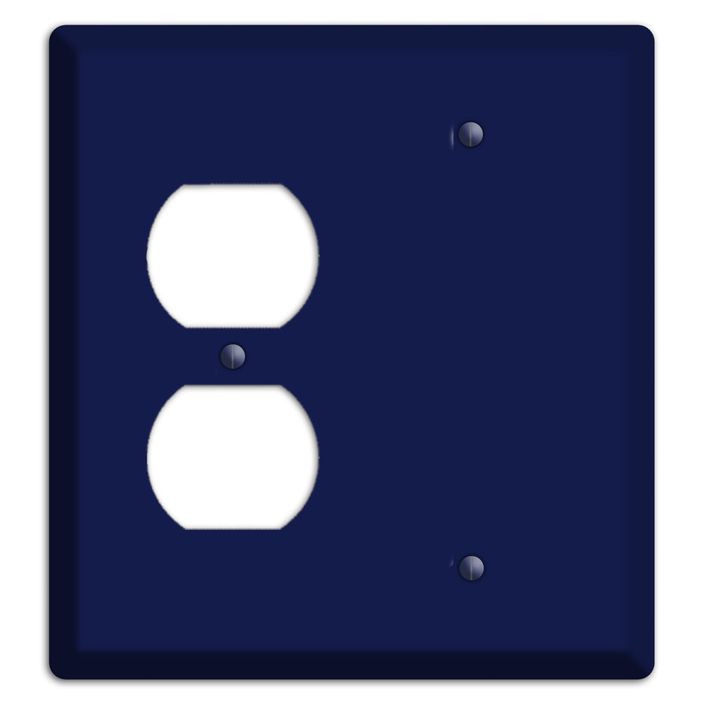 Baxter Midnight Navy Solid Duplex / Blank Wallplate