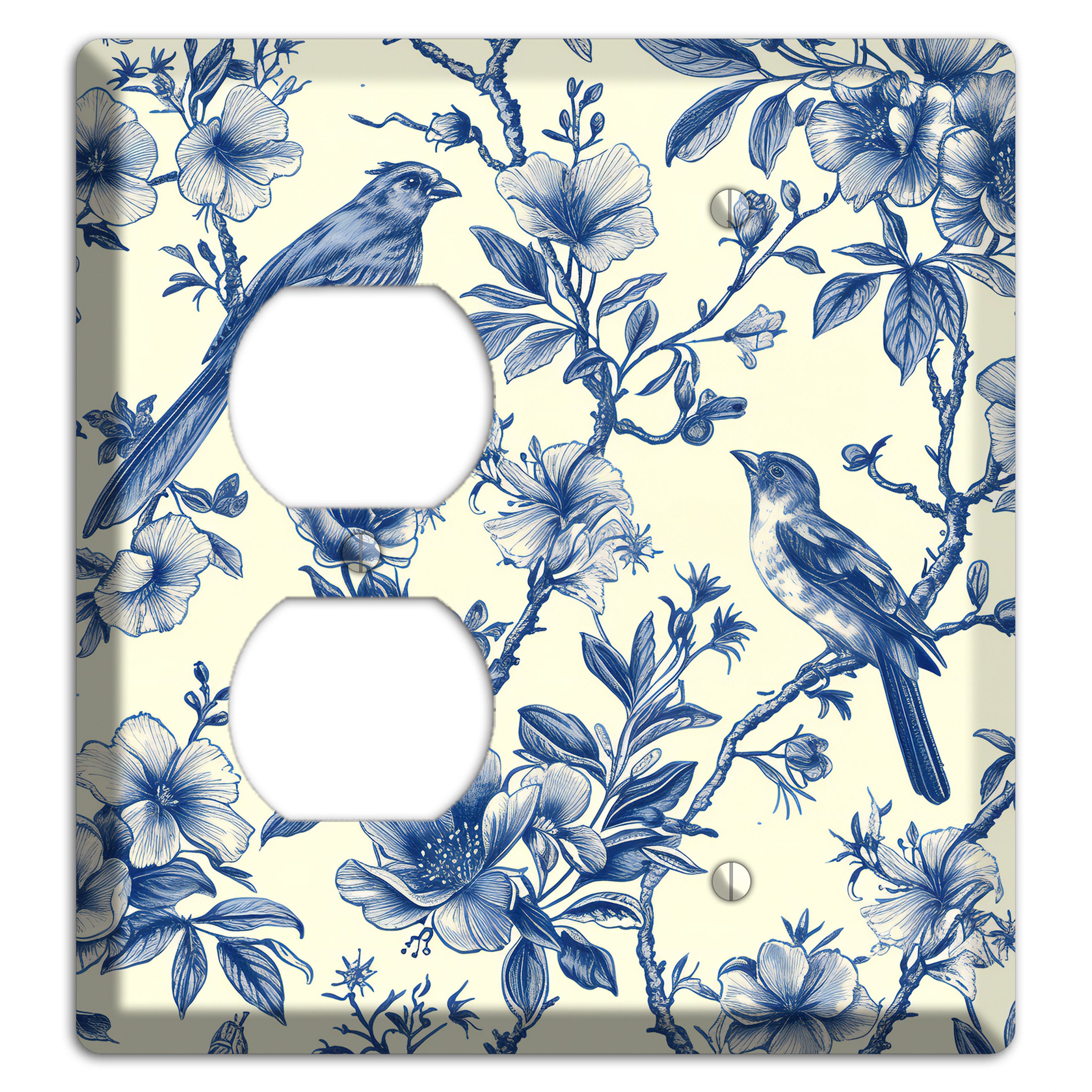 Porcelain Garden Song Duplex / Blank Wallplate
