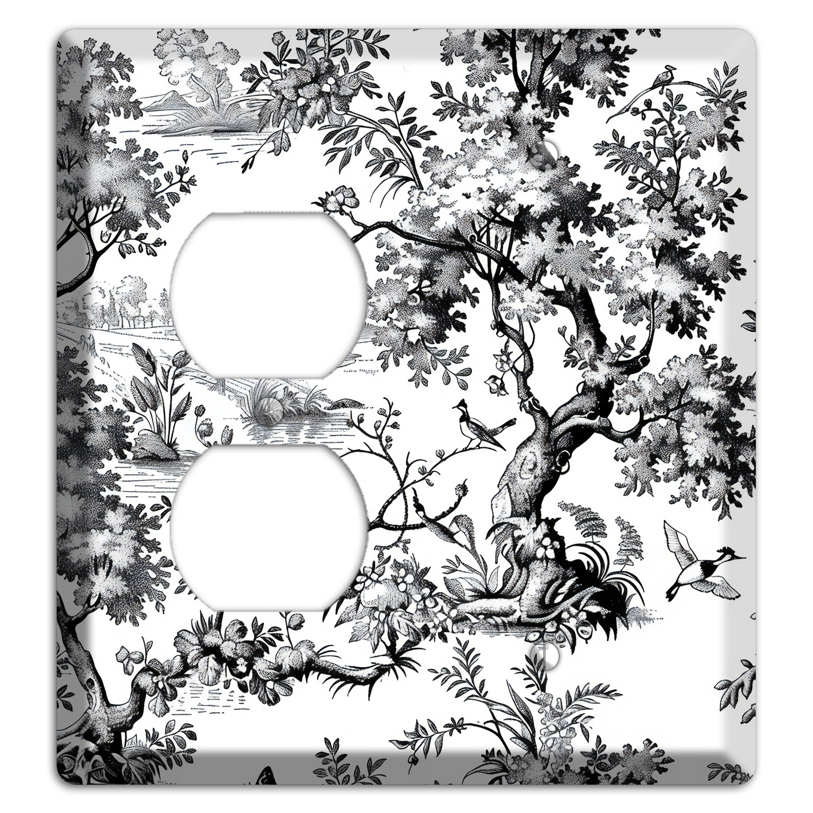 Pastoral Ink Reverie Duplex / Blank Wallplate