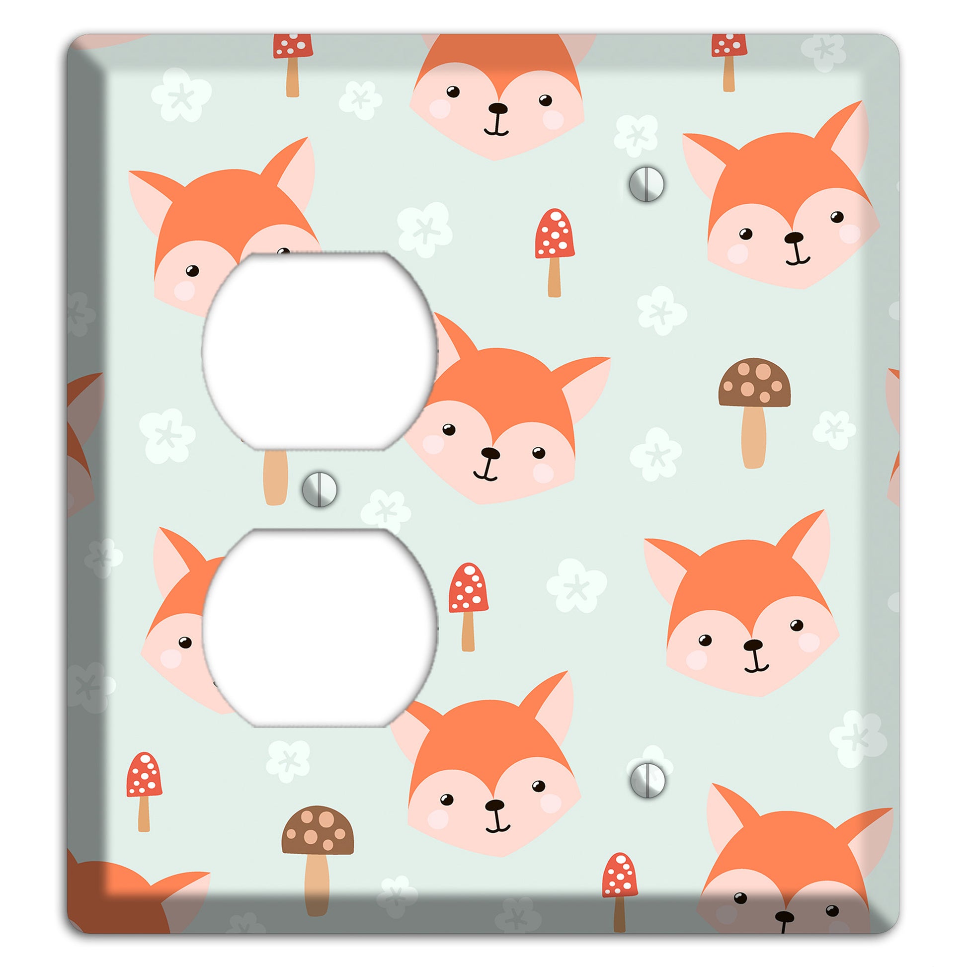 Fox & Fungi Friends Duplex / Blank Wallplate