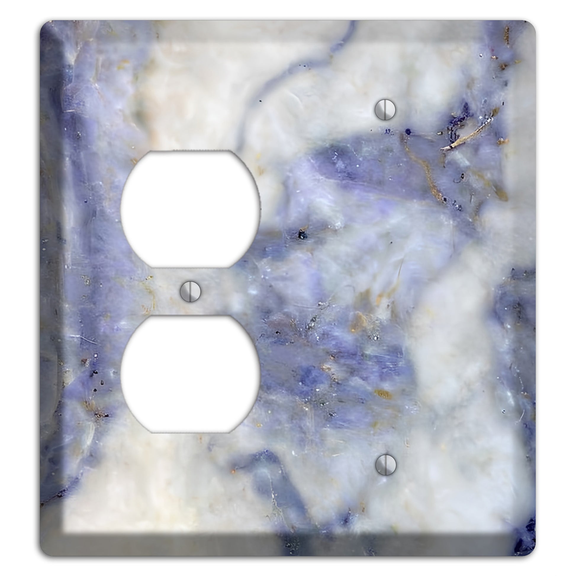 Spindle Marble Duplex / Blank Wallplate
