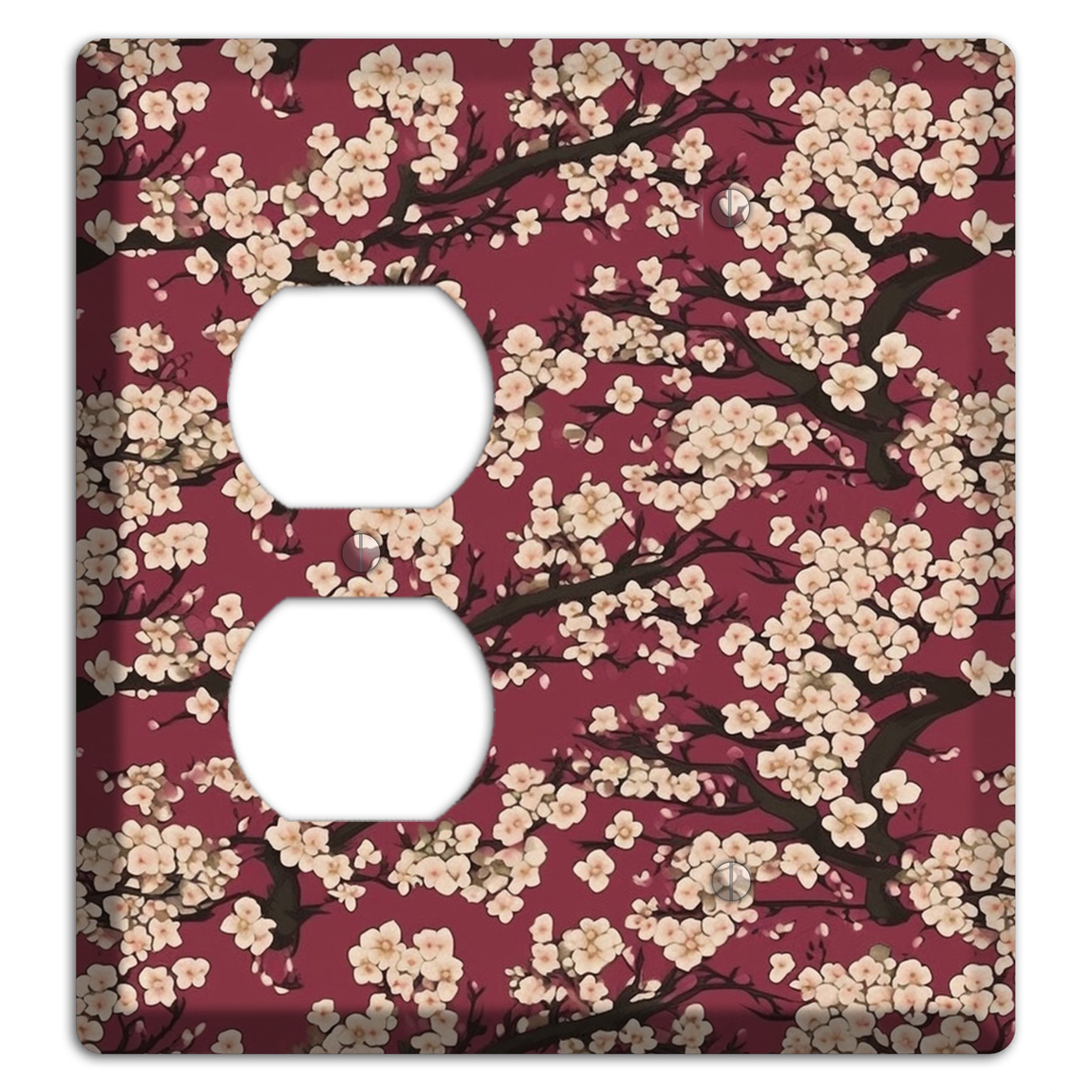 Crimson Plum Drift Duplex / Blank Wallplate