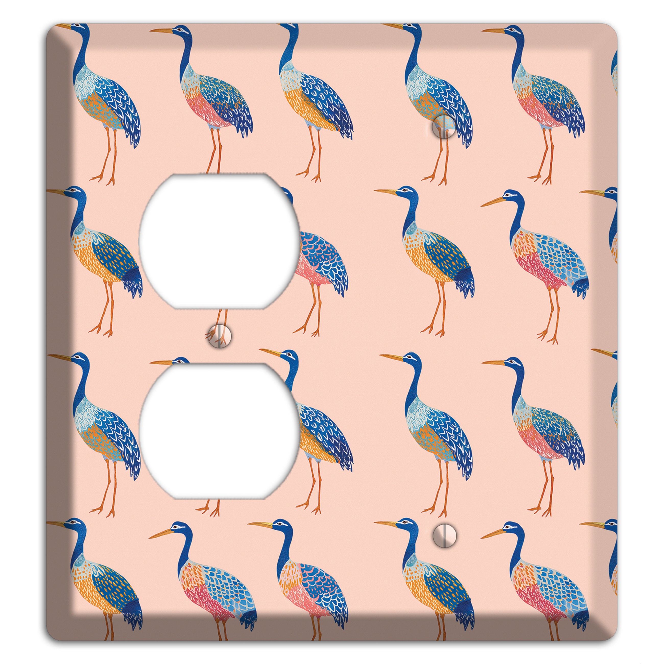 Blush Heron Parade Duplex / Blank Wallplate