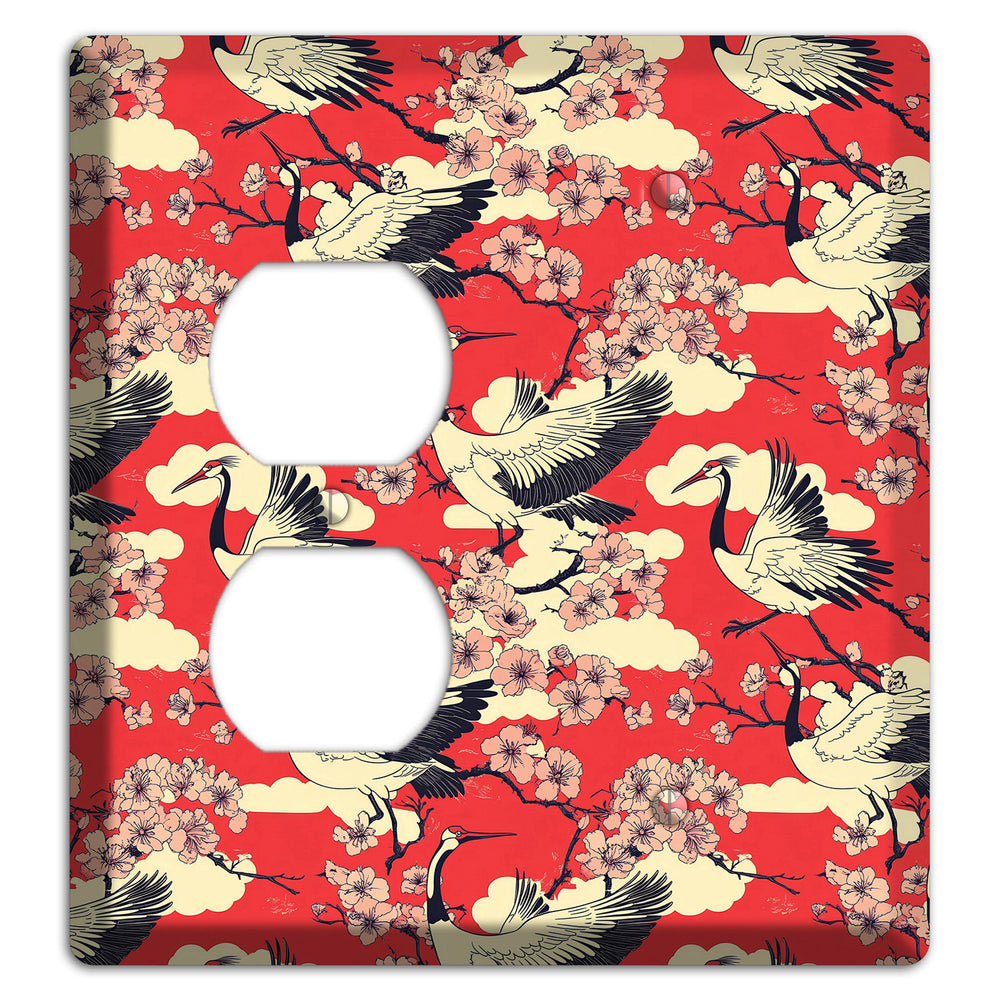 Crimson Blossom Ascent Duplex / Blank Wallplate