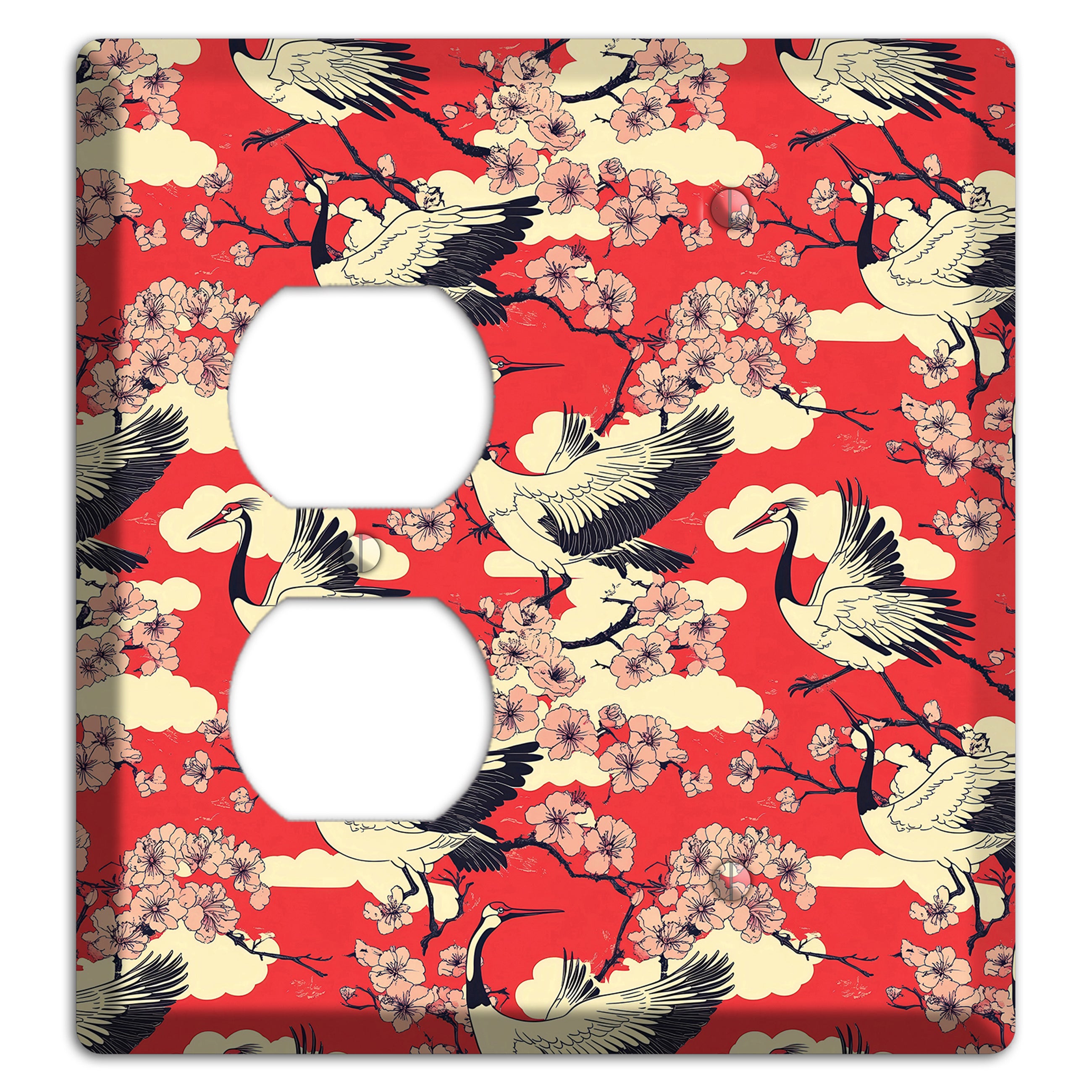 Crimson Blossom Ascent Duplex / Blank Wallplate