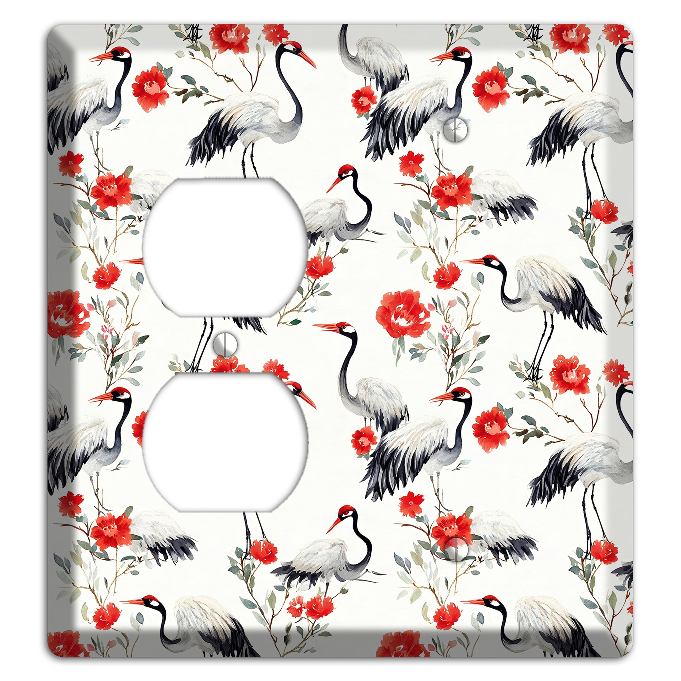 Scarlet Plume Garden Duplex / Blank Wallplate