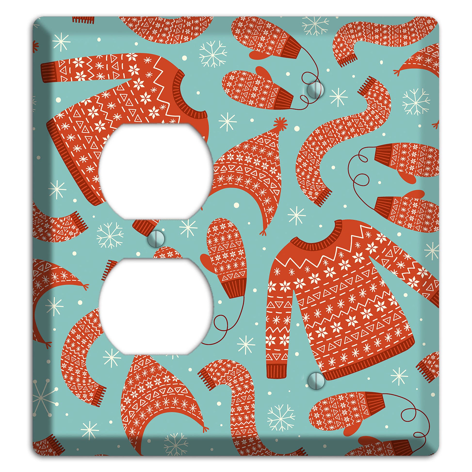 Cozy Knits & Mittens Duplex / Blank Wallplate