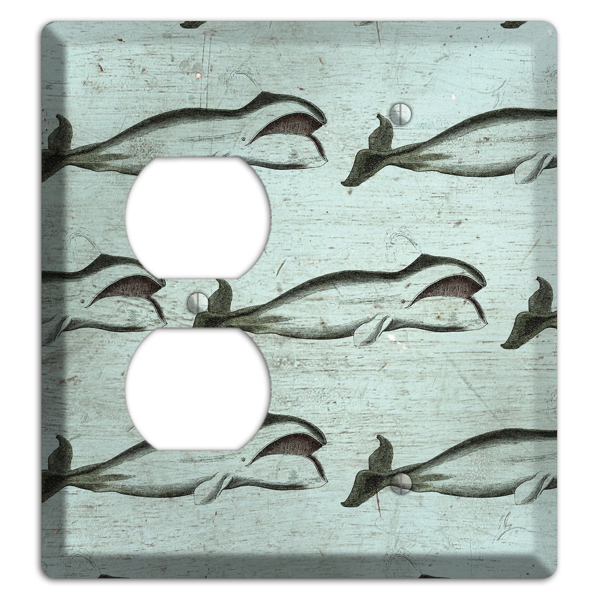 Whale Watch Duplex / Blank Wallplate