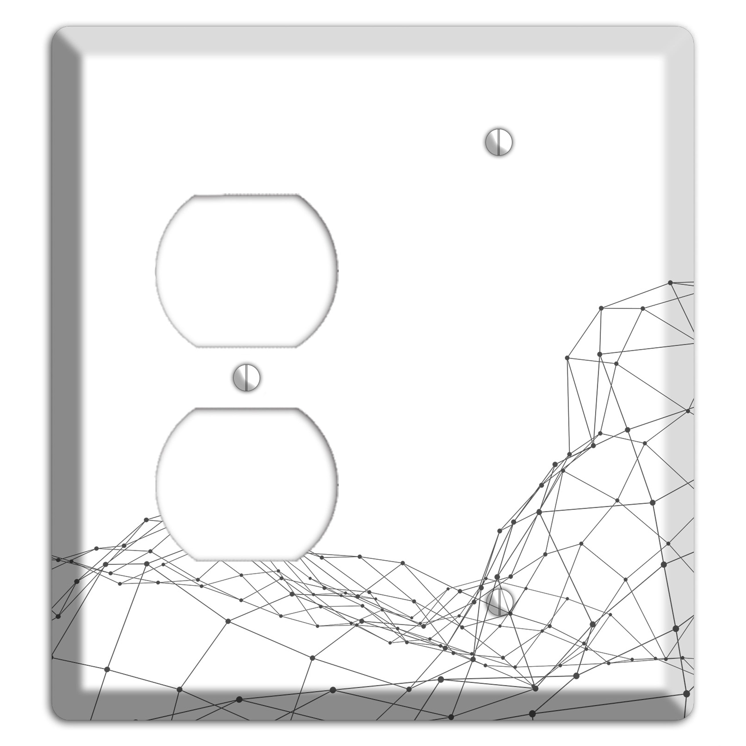 Lattice Wave Surge Duplex / Blank Wallplate