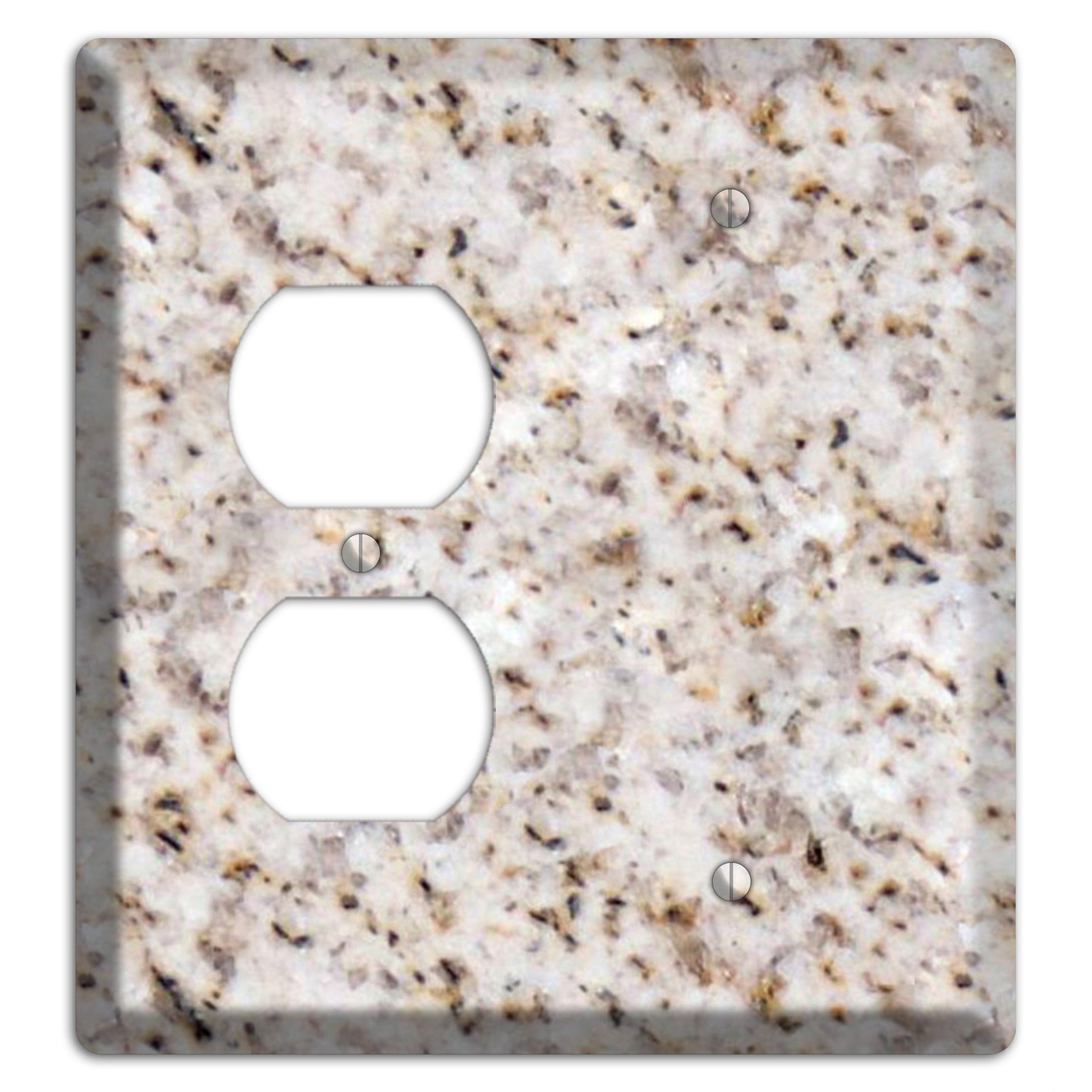 Luna Pearl Granite Duplex / Blank Wallplate