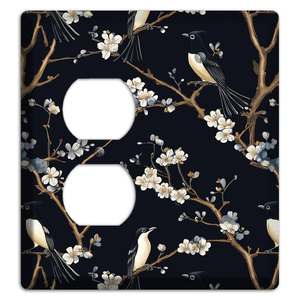 Plum Blossom Vigil Duplex / Blank Wallplate