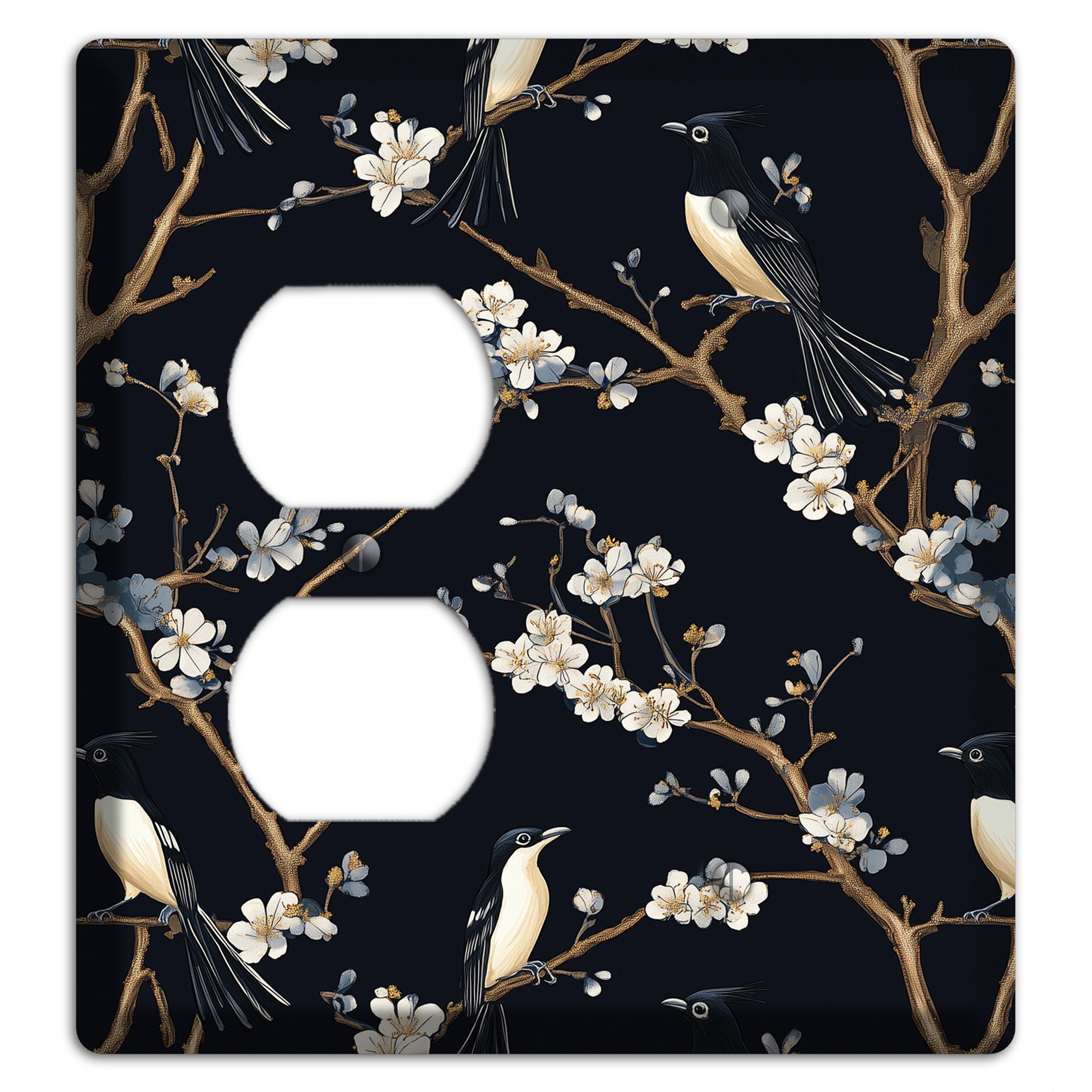Plum Blossom Vigil Duplex / Blank Wallplate