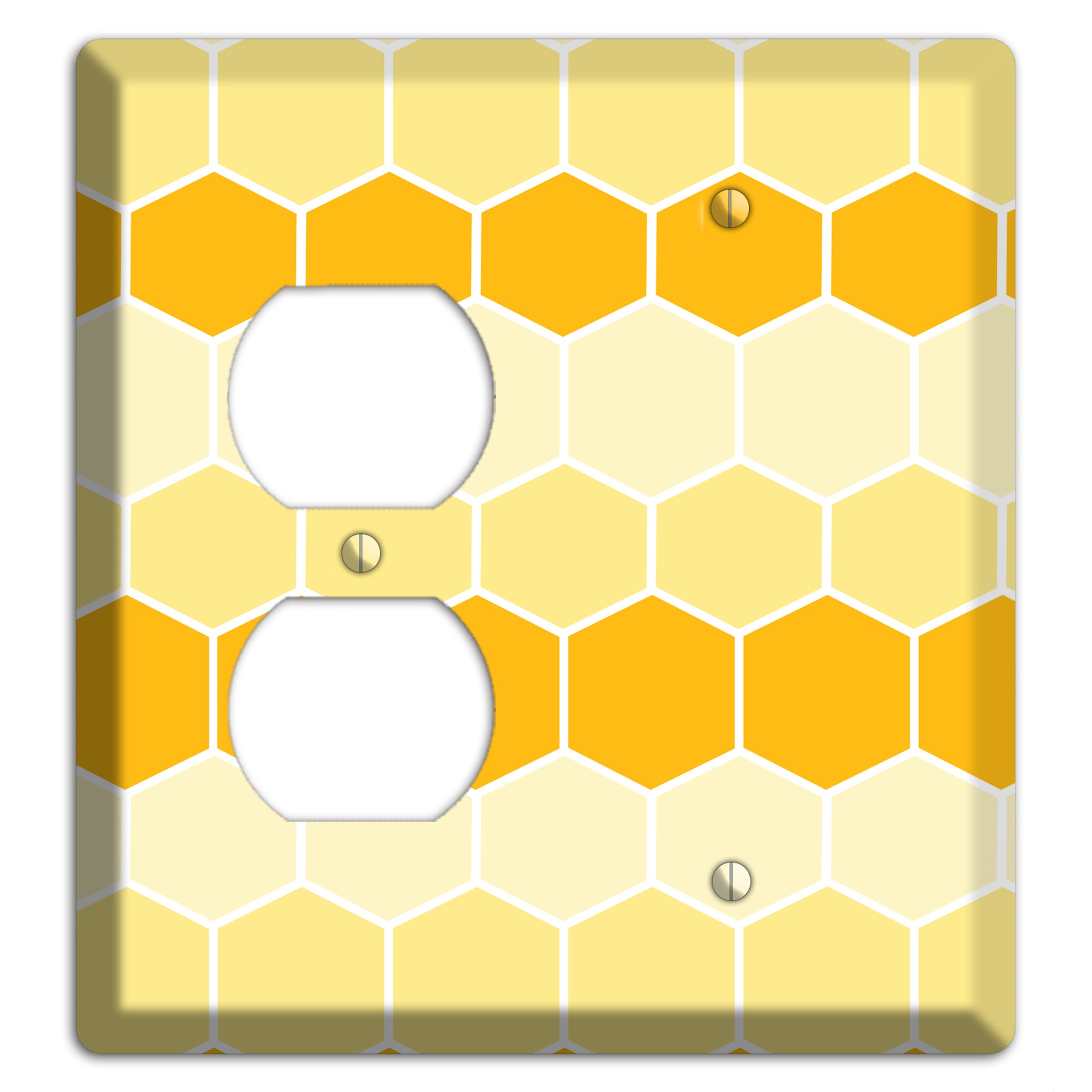 Golden Hollow Grid Duplex / Blank Wallplate