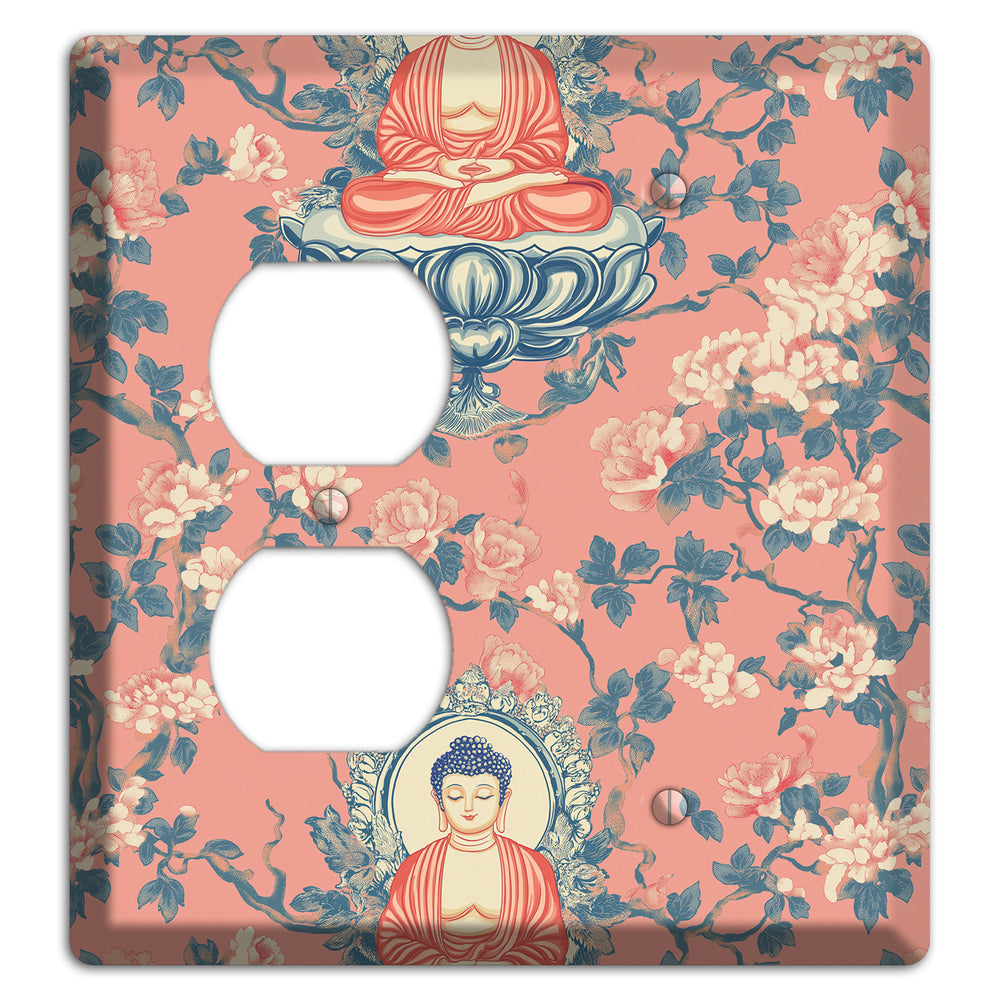 Lotus & Blossom Duplex / Blank Wallplate