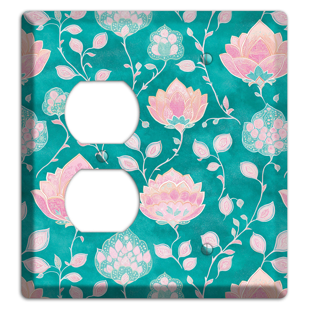 Lotus Garden Bloom Duplex / Blank Wallplate