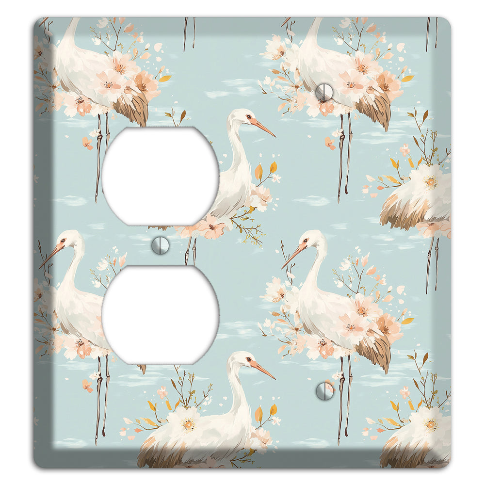 Celadon Crane Reverie Duplex / Blank Wallplate