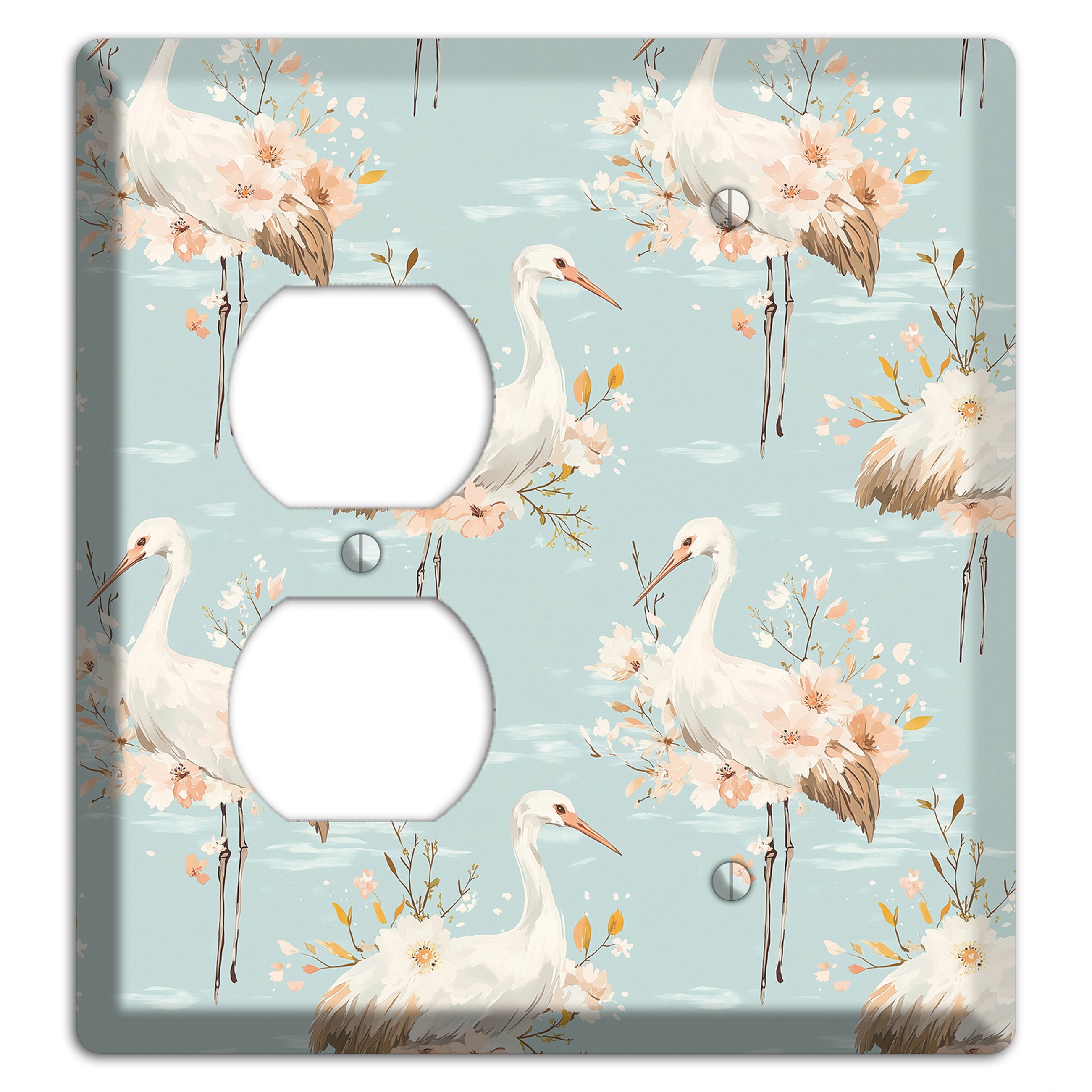 Celadon Crane Reverie Duplex / Blank Wallplate