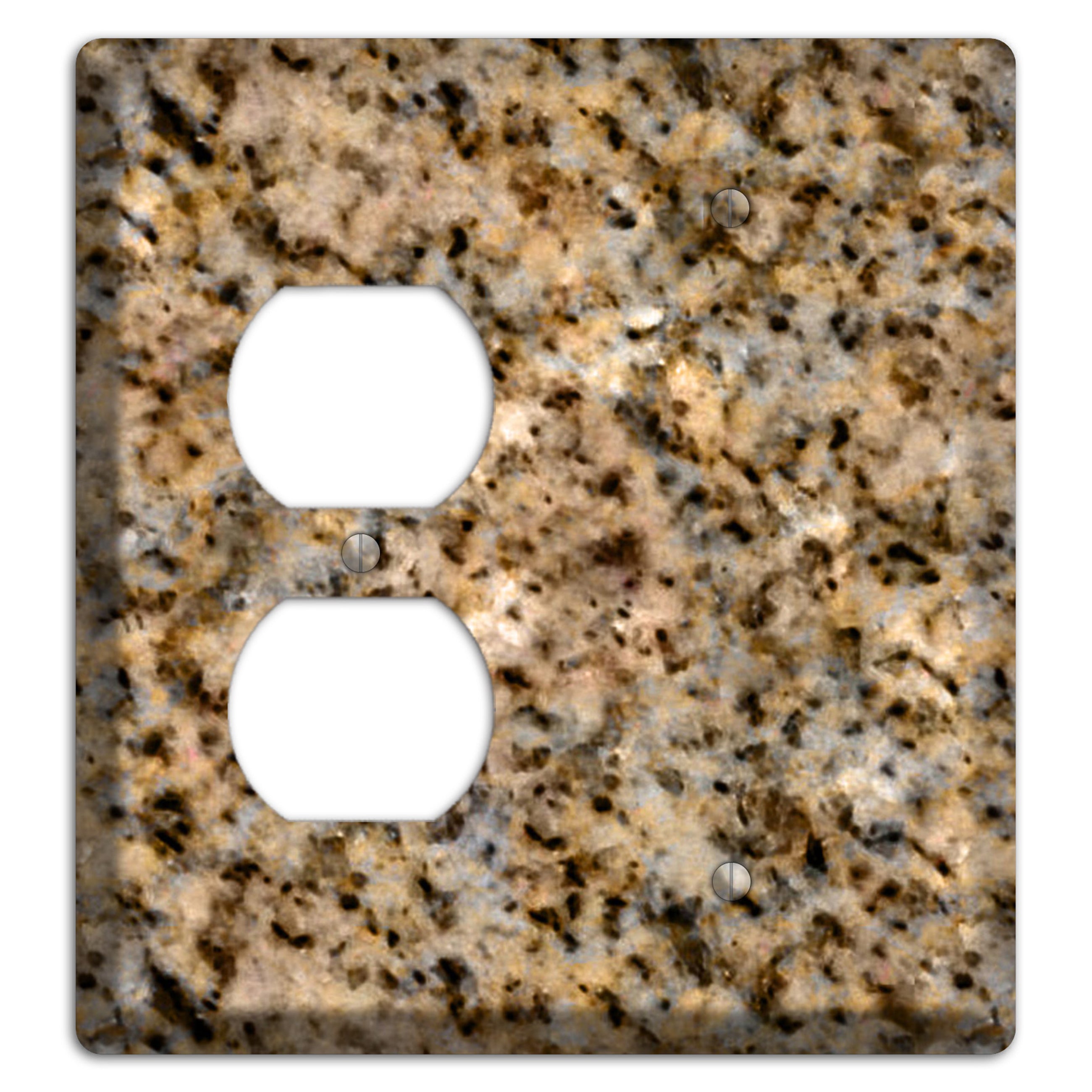 Giallo Ornamental Granite Duplex / Blank Wallplate