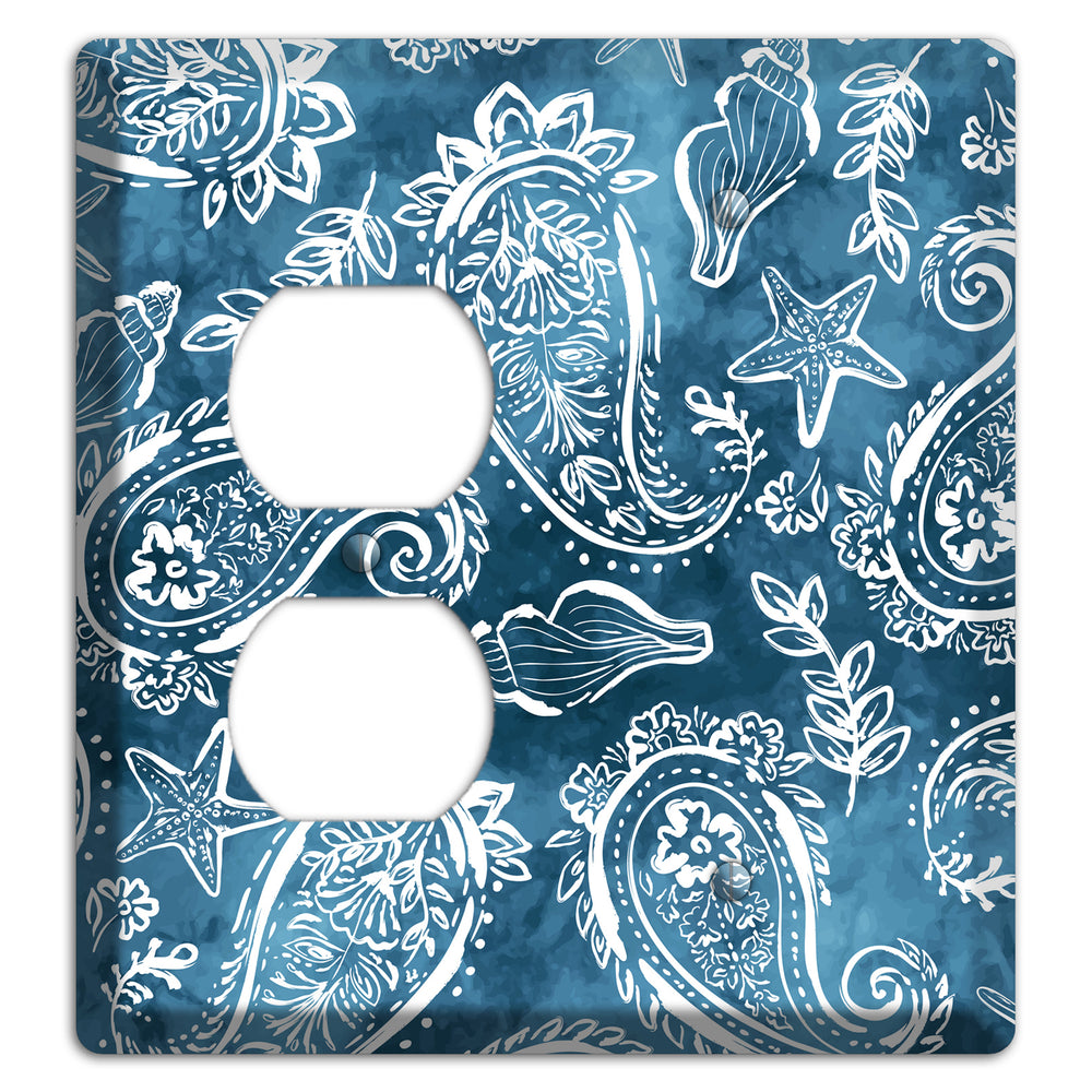 Indigo Tide Paisley Duplex / Blank Wallplate