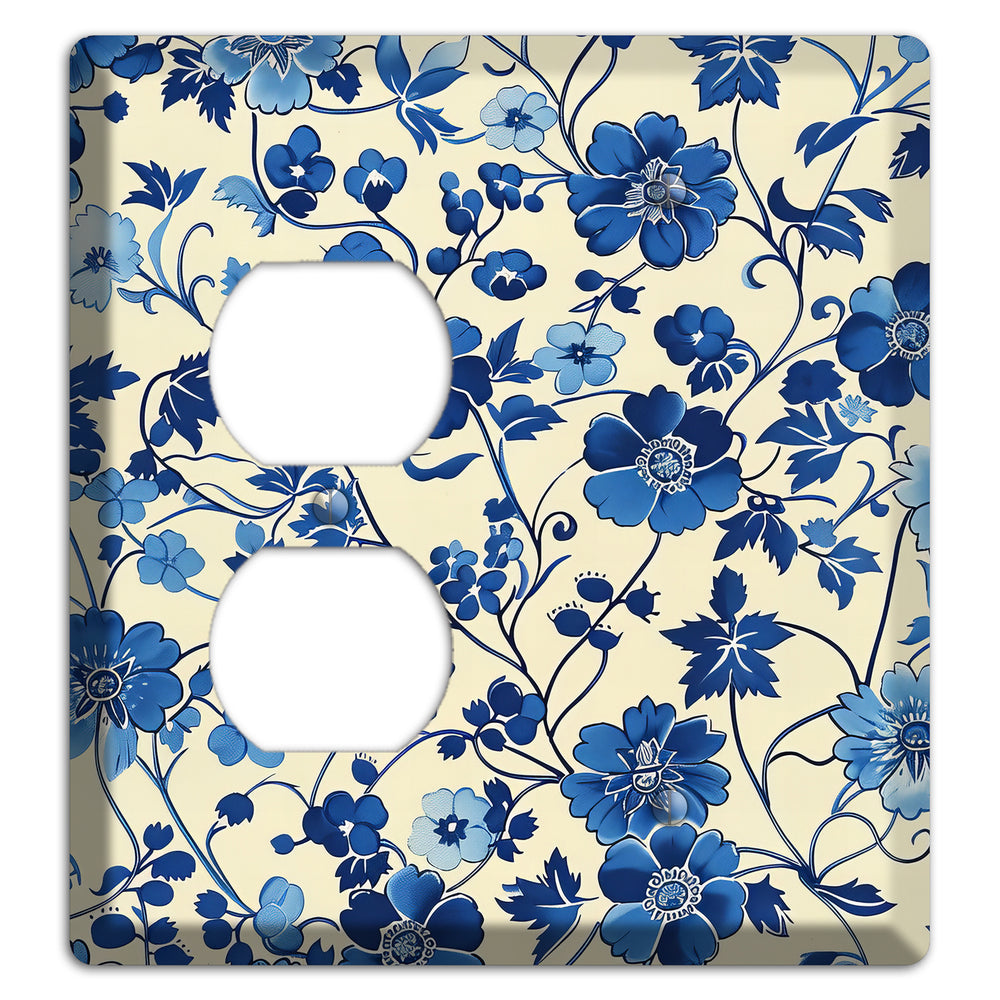 Porcelain Garden Riot Duplex / Blank Wallplate