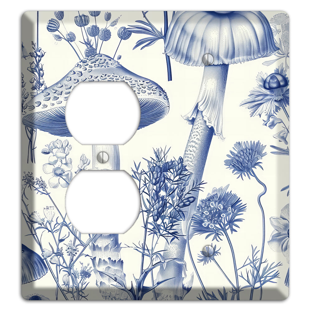 Cobalt Spore Garden Duplex / Blank Wallplate