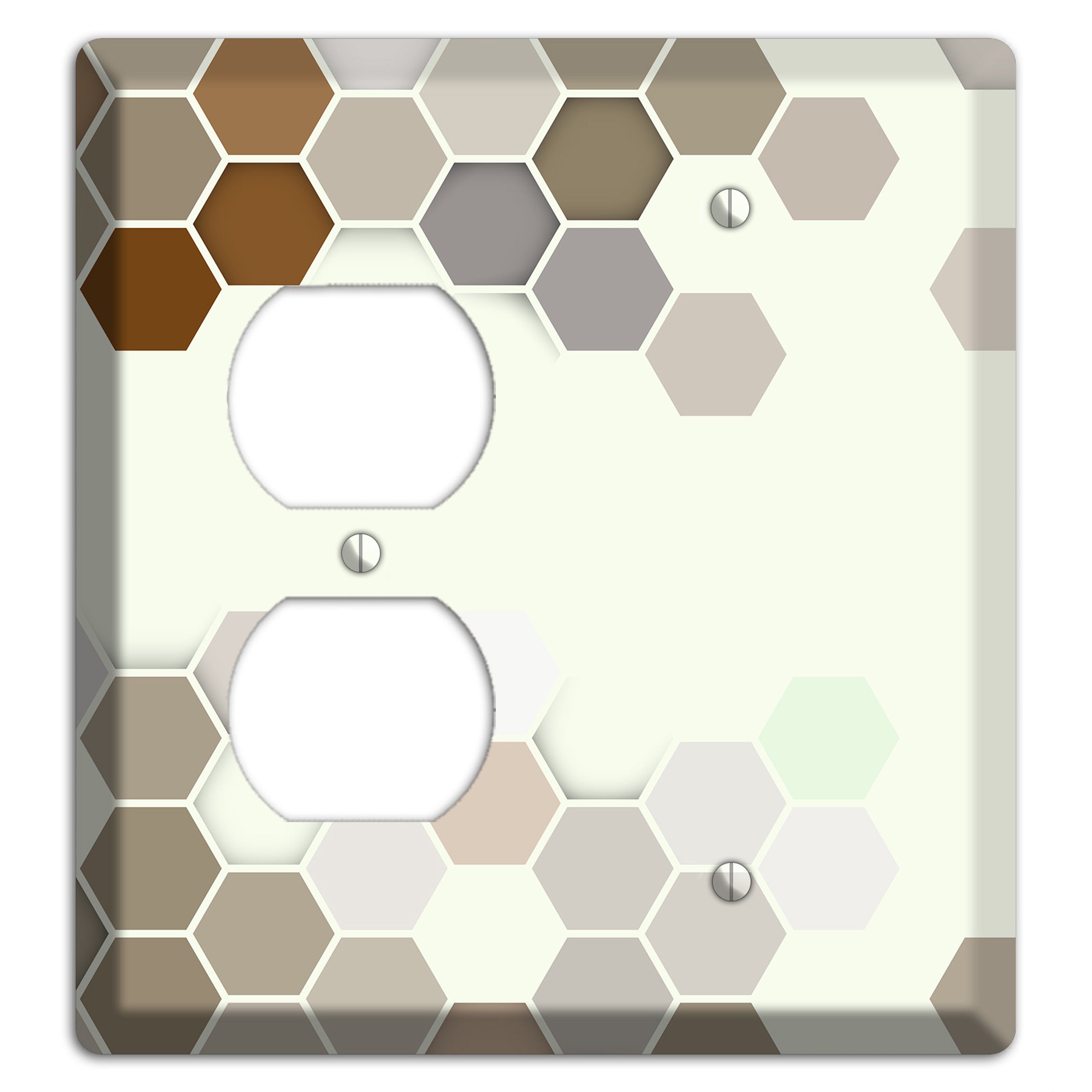 Earth-Toned Honeycomb Mosaic Duplex / Blank Wallplate