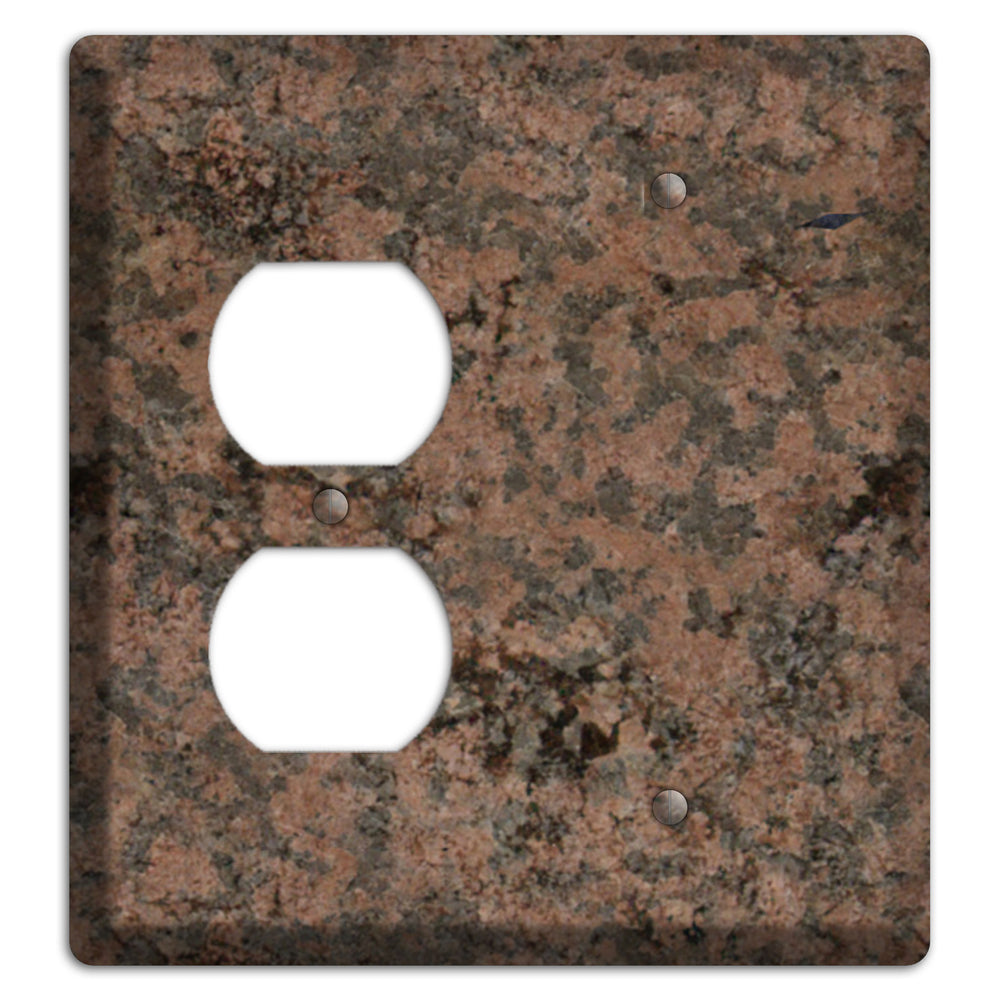 Granite Name: Indian Dakota Granite Duplex / Blank Wallplate