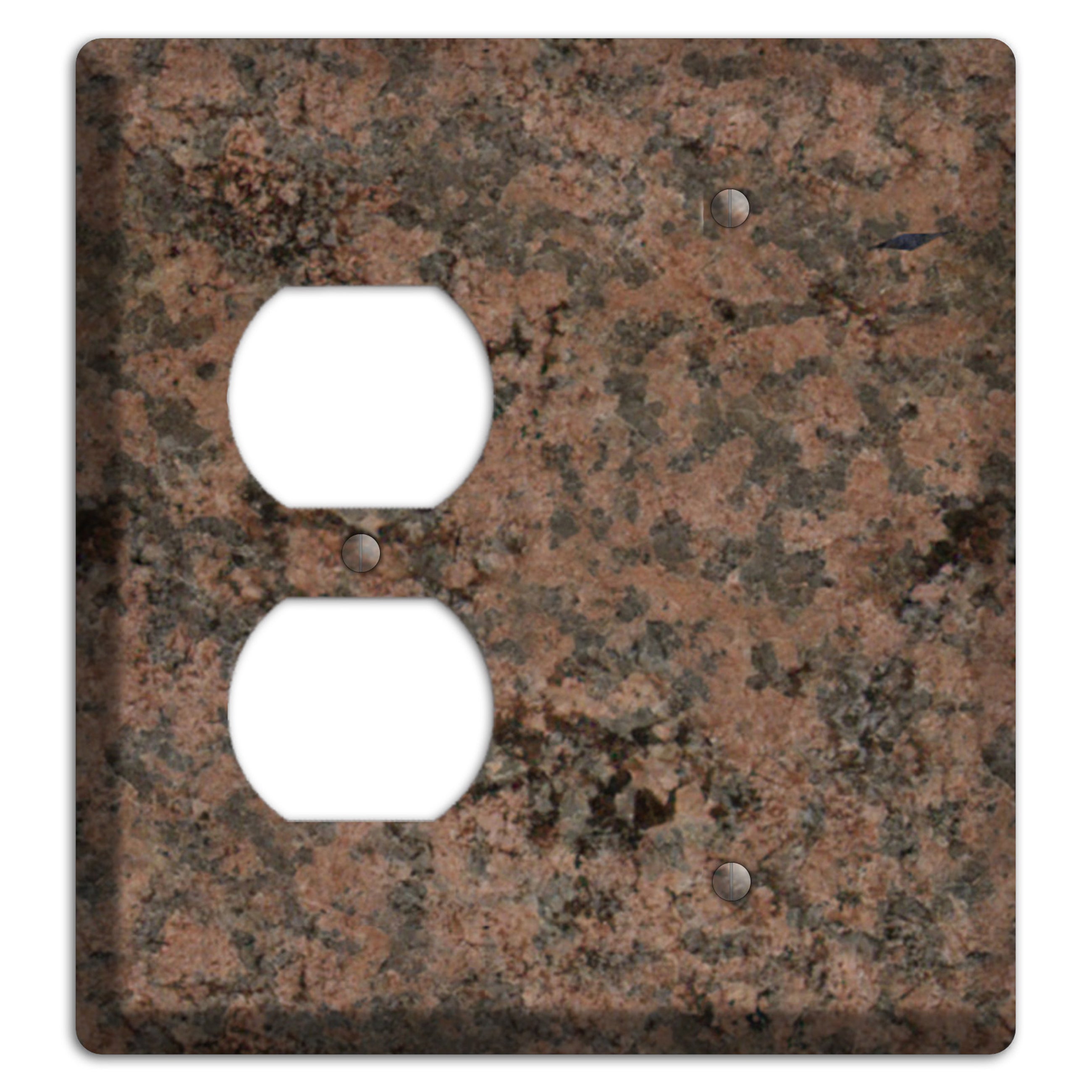 Granite Name: Indian Dakota Granite Duplex / Blank Wallplate