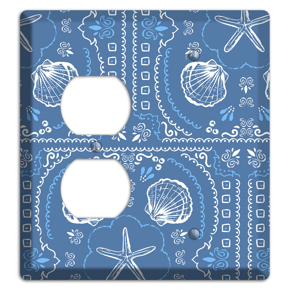 Cerulean Bandana Shore Duplex / Blank Wallplate