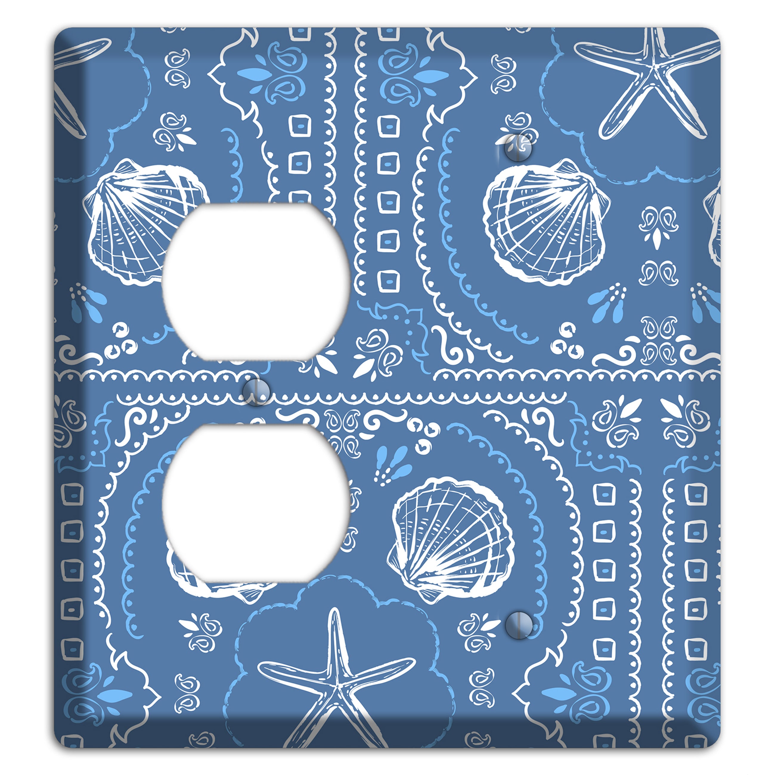 Cerulean Bandana Shore Duplex / Blank Wallplate