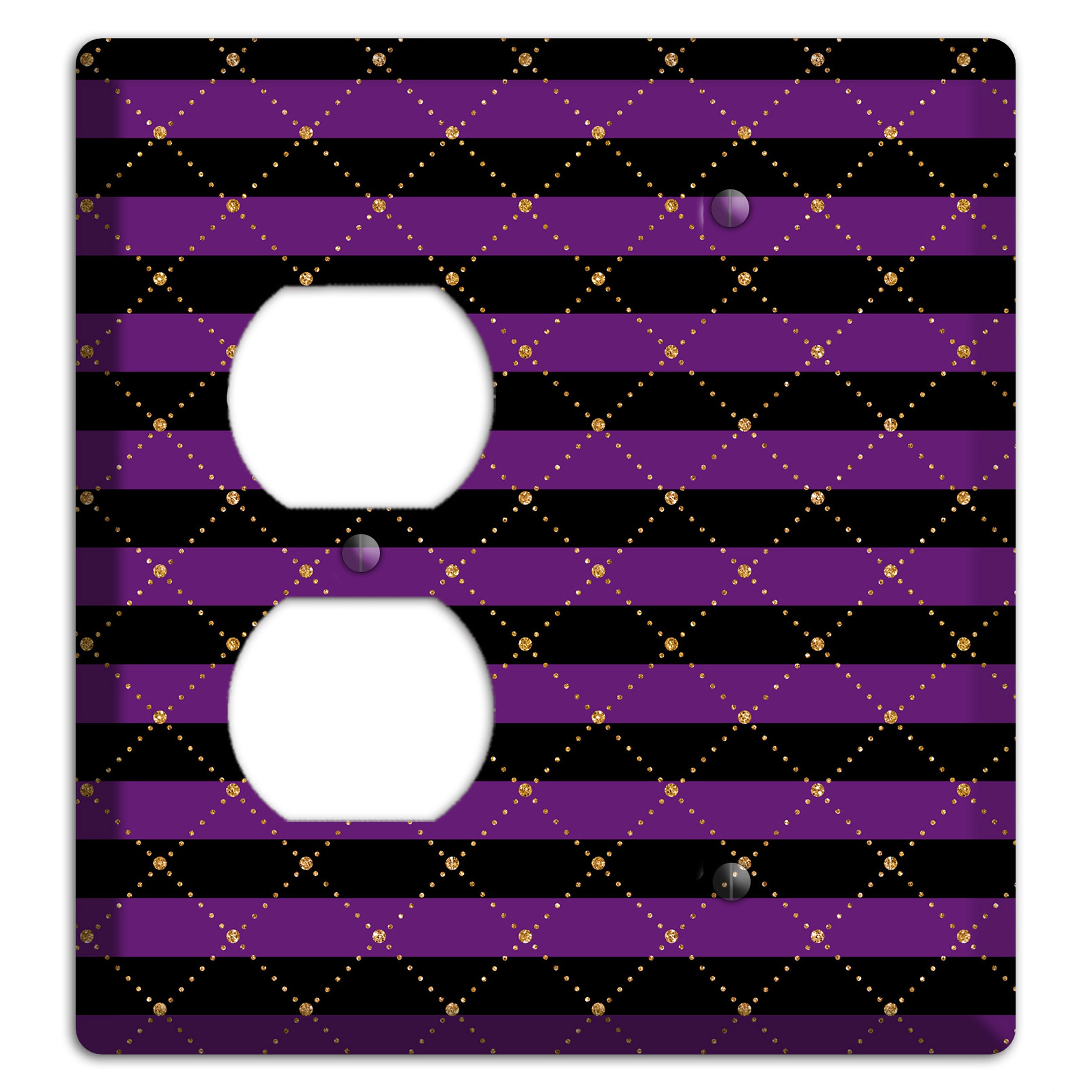 Striped Harlequin Glow Duplex / Blank Wallplate