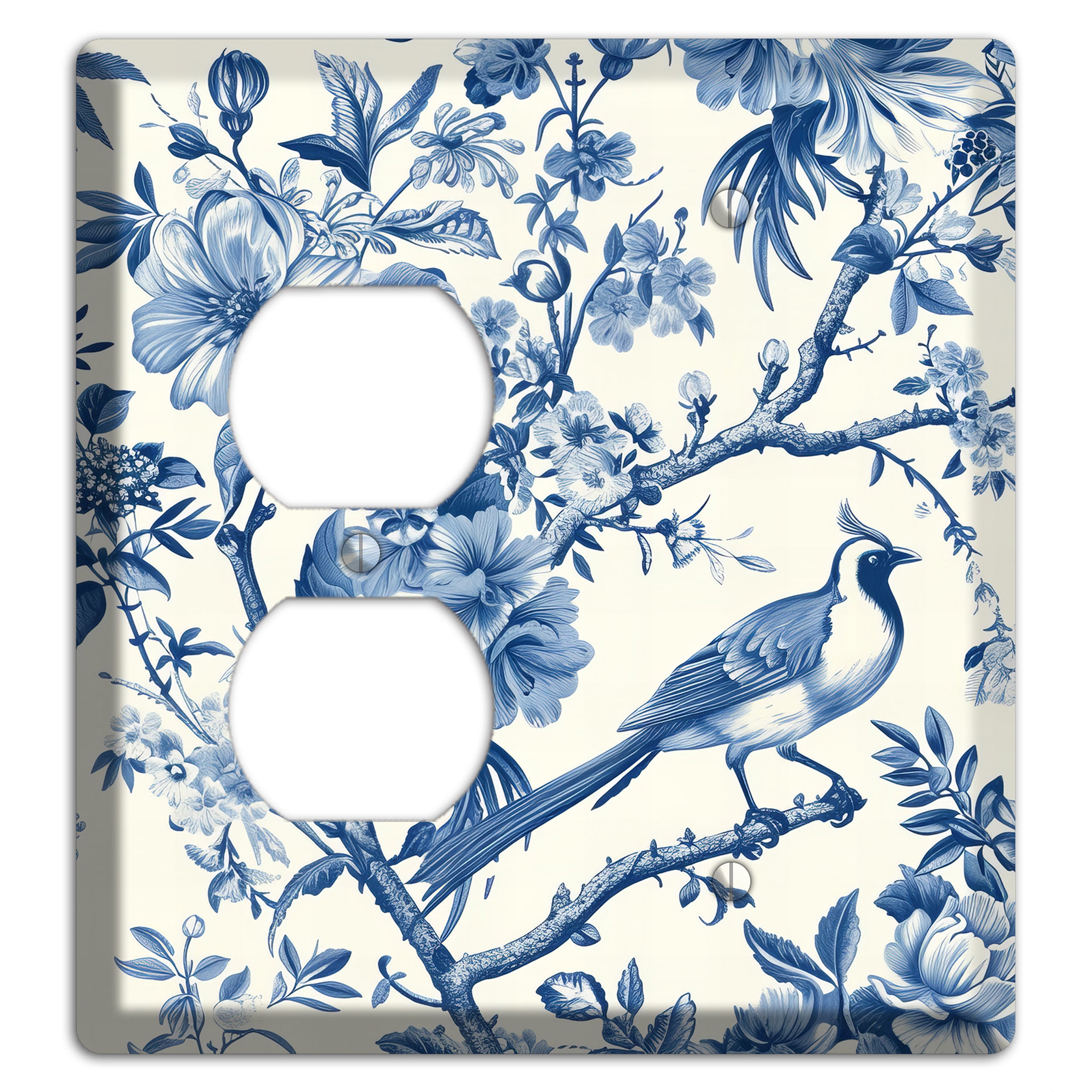 Garden Reverie Blue Duplex / Blank Wallplate