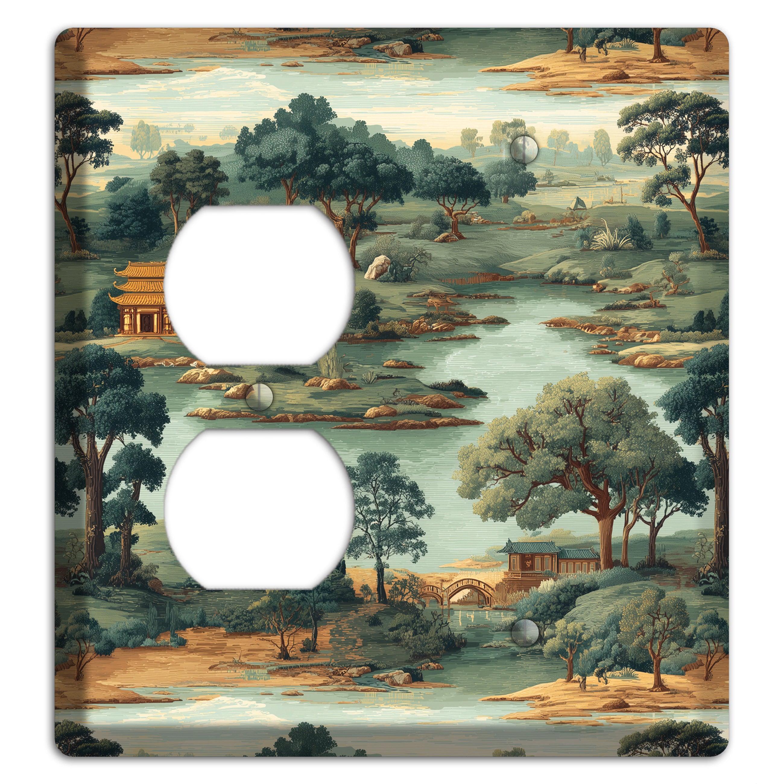 Pavilion and Stream Duplex / Blank Wallplate