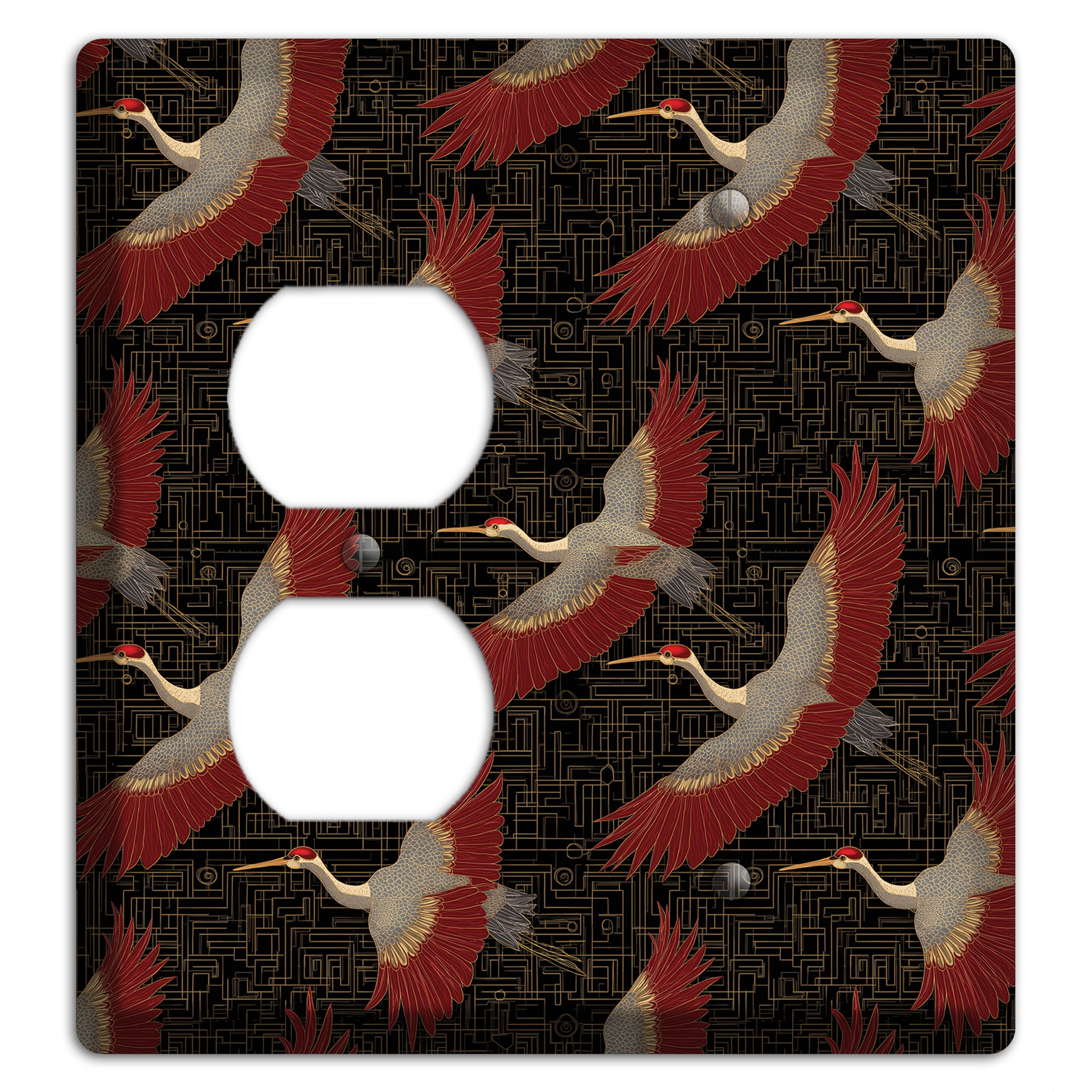 Scarlet Circuit Flight Duplex / Blank Wallplate