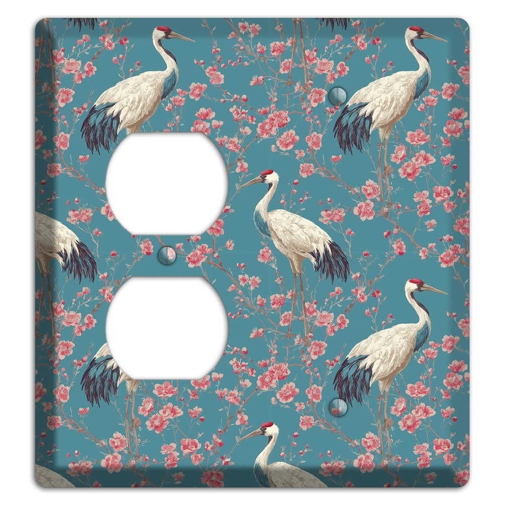 Azure Blossom Vigil Duplex / Blank Wallplate