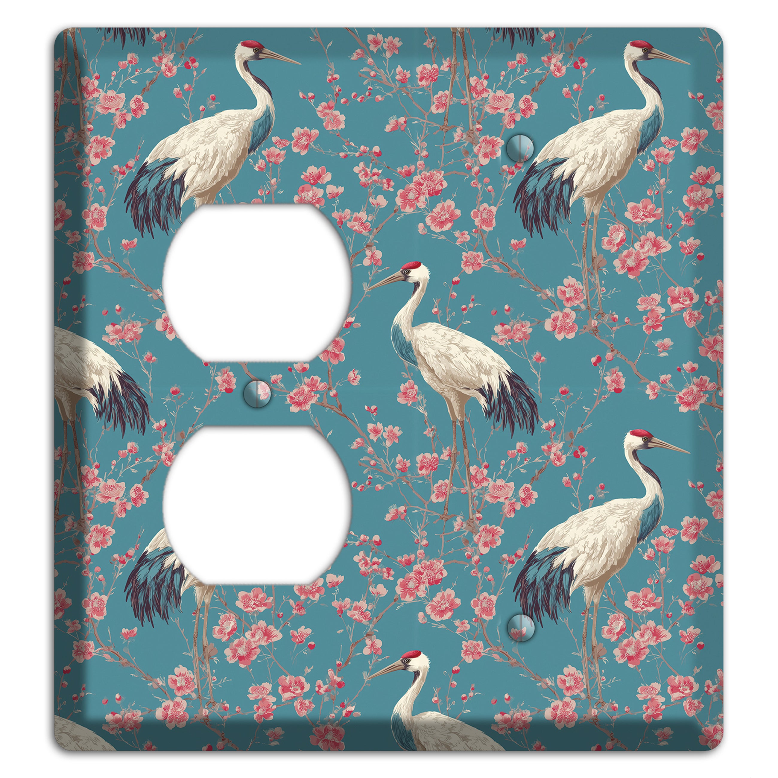 Azure Blossom Vigil Duplex / Blank Wallplate