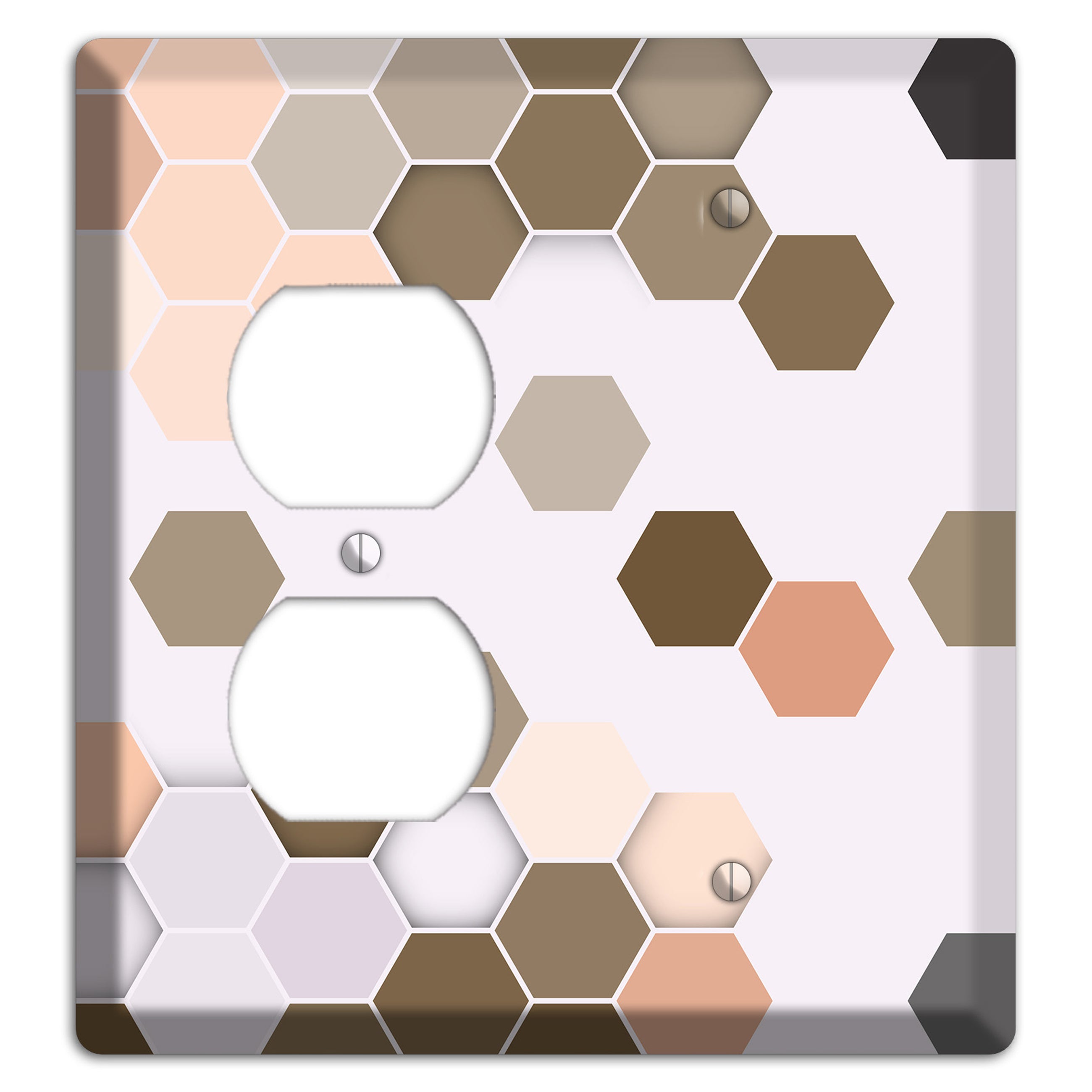 Clay & Terracotta Geometric Tiling Duplex / Blank Wallplate
