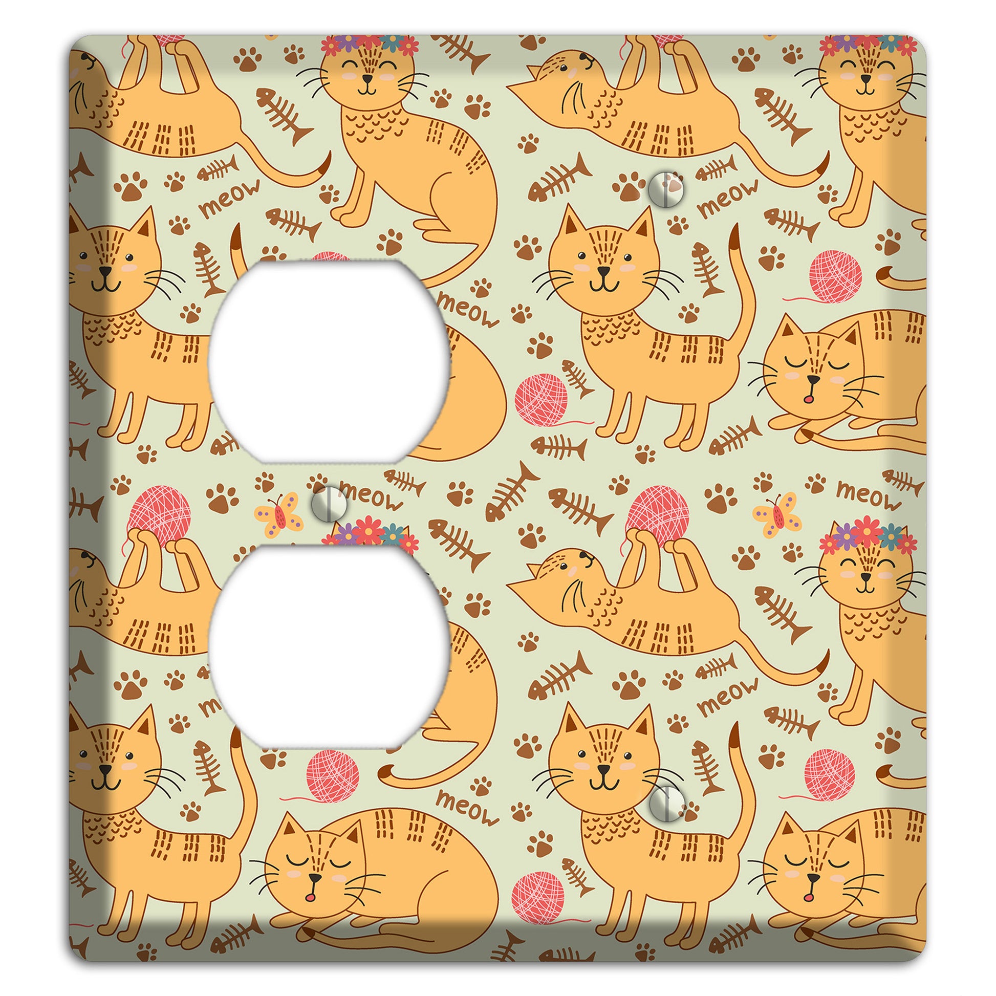 Meow Mix (Beige) Duplex / Blank Wallplate