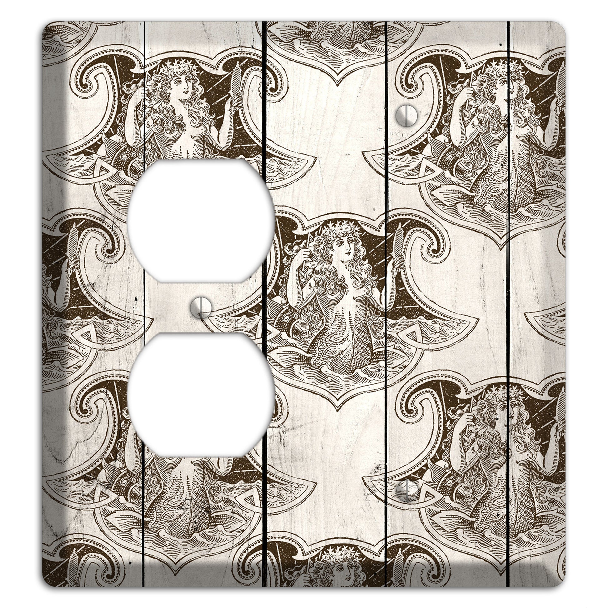 Mermaid’s Crest Duplex / Blank Wallplate