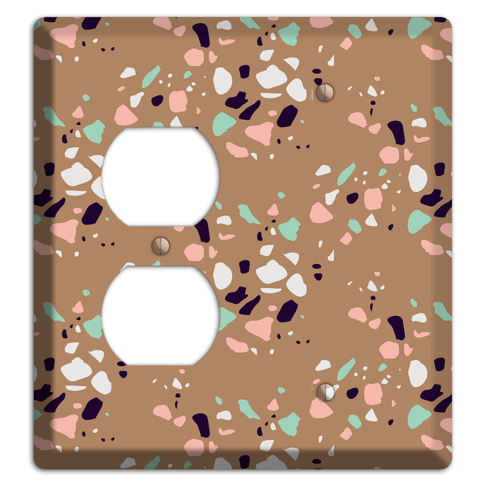 Clay Pebble Drop Duplex / Blank Wallplate