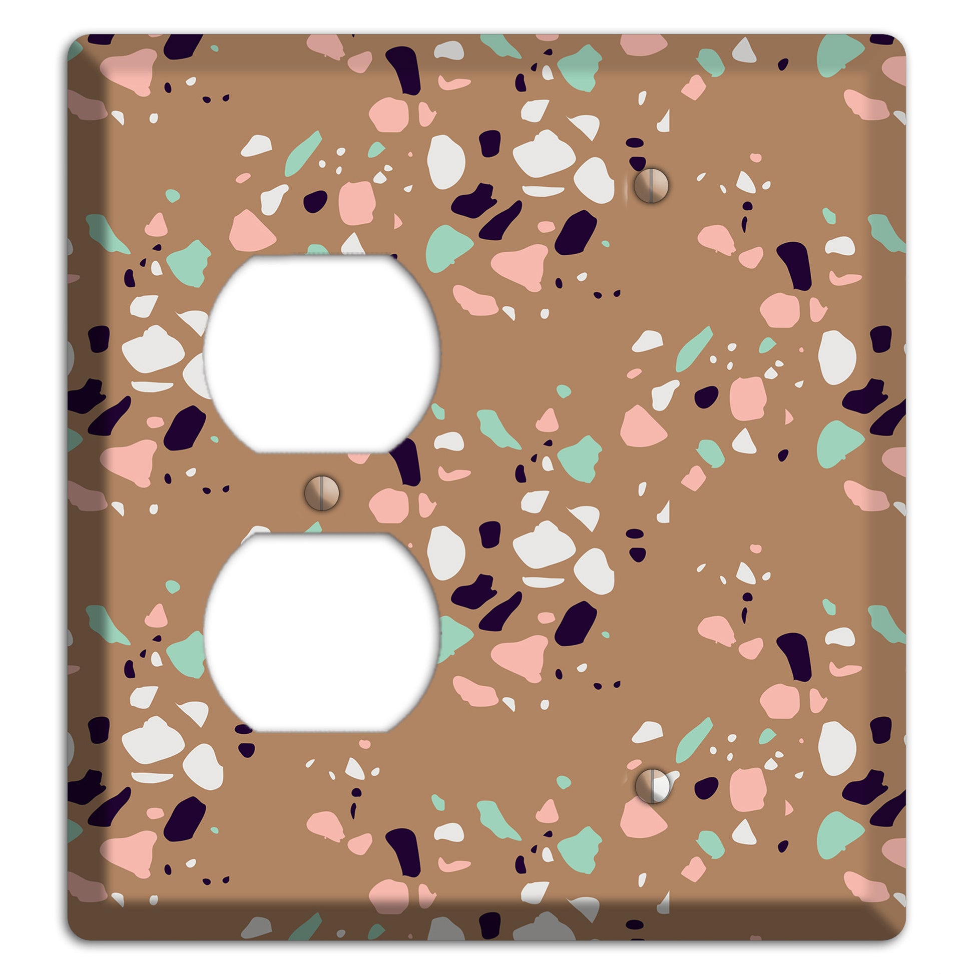 Clay Pebble Drop Duplex / Blank Wallplate