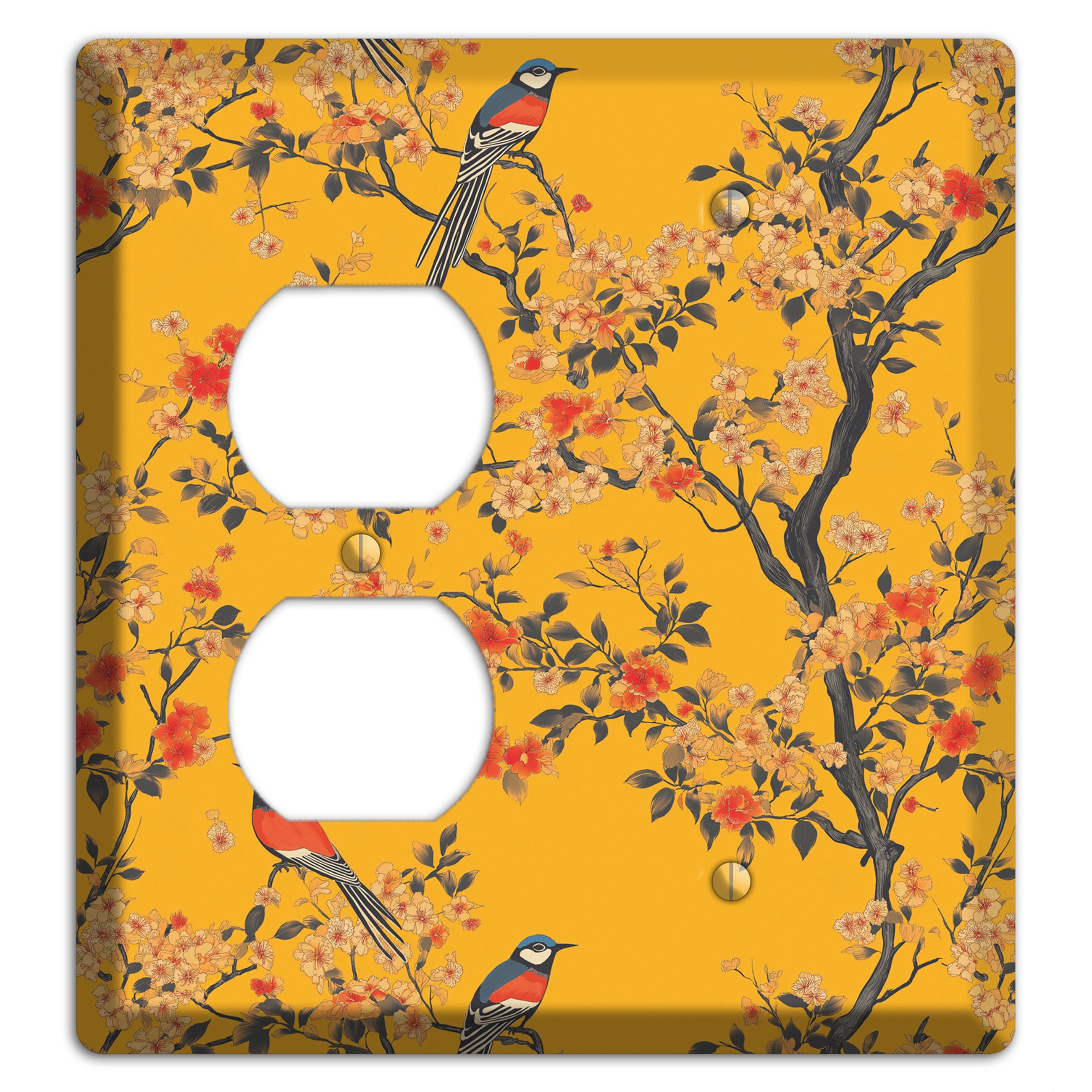 Blossom & Plume Duplex / Blank Wallplate