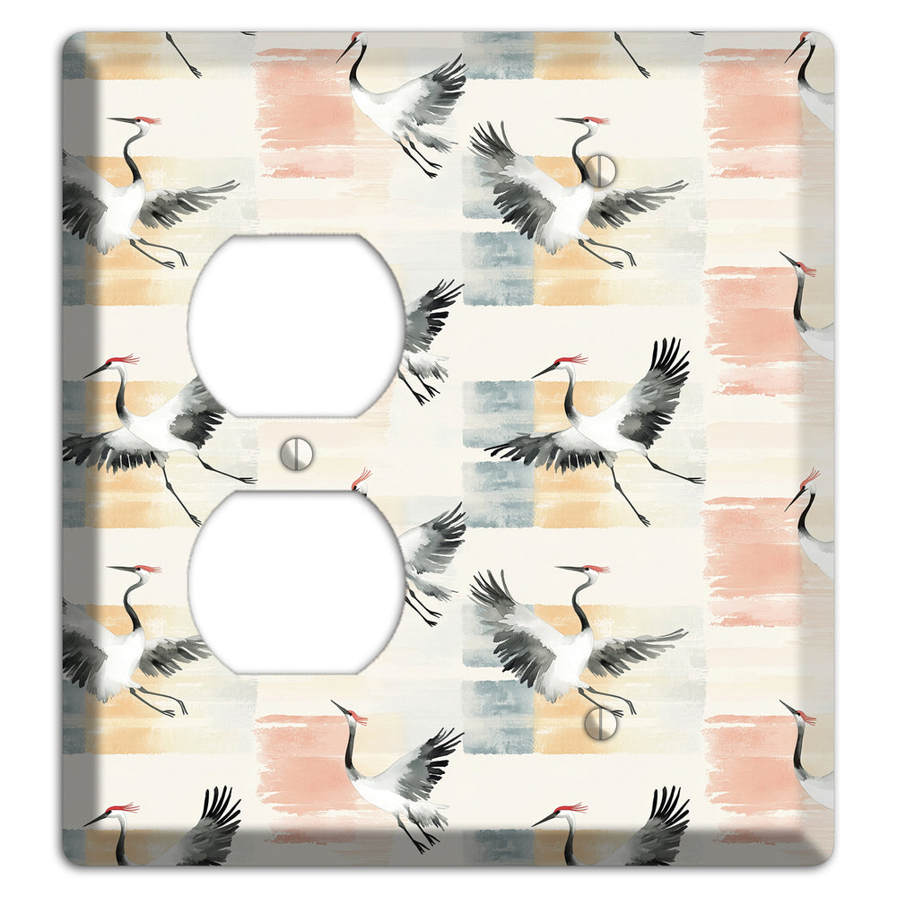 Blush Patchwork Flight Duplex / Blank Wallplate