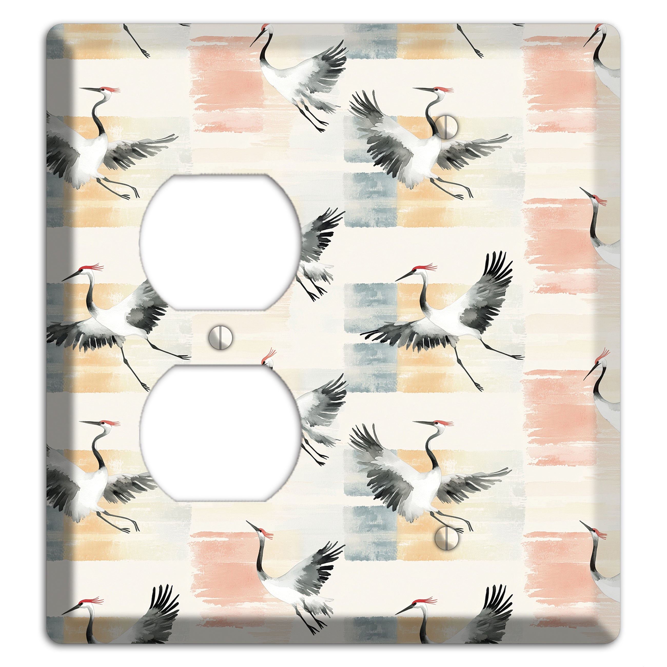 Blush Patchwork Flight Duplex / Blank Wallplate