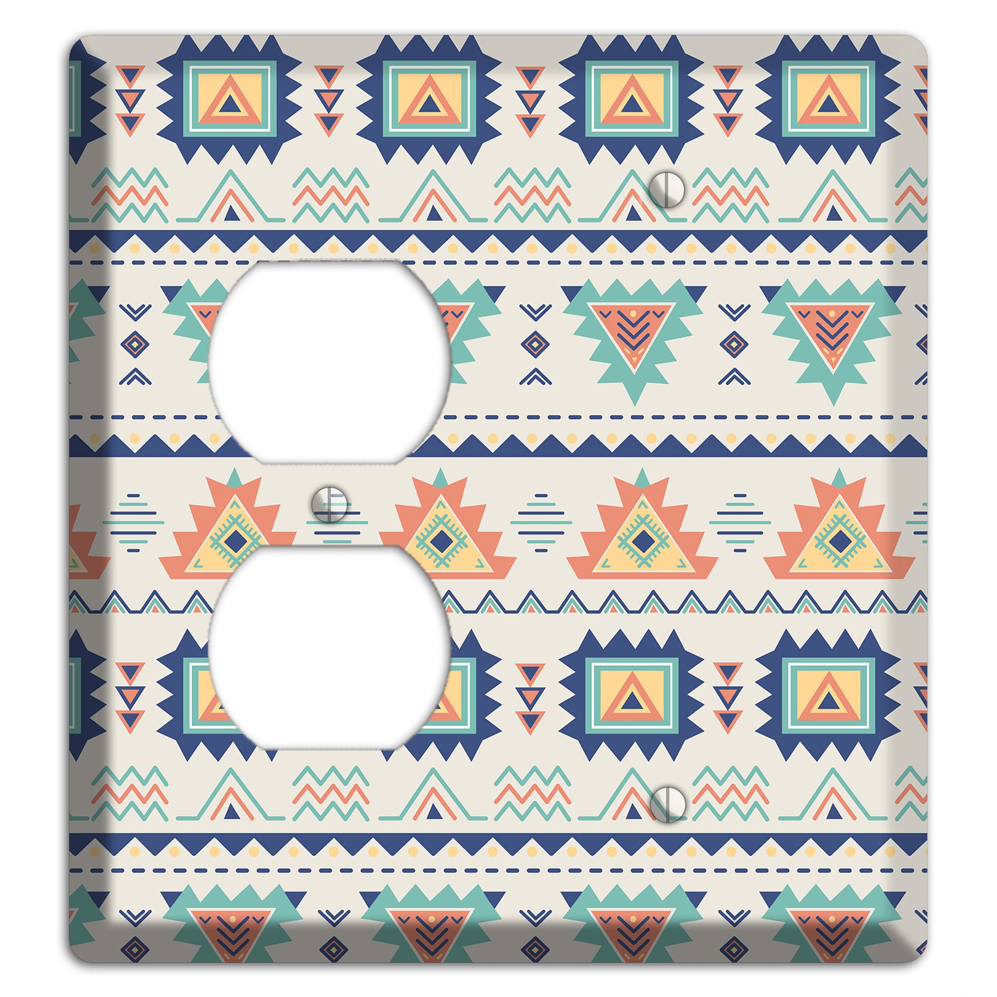 Desert Geometry Duplex / Blank Wallplate