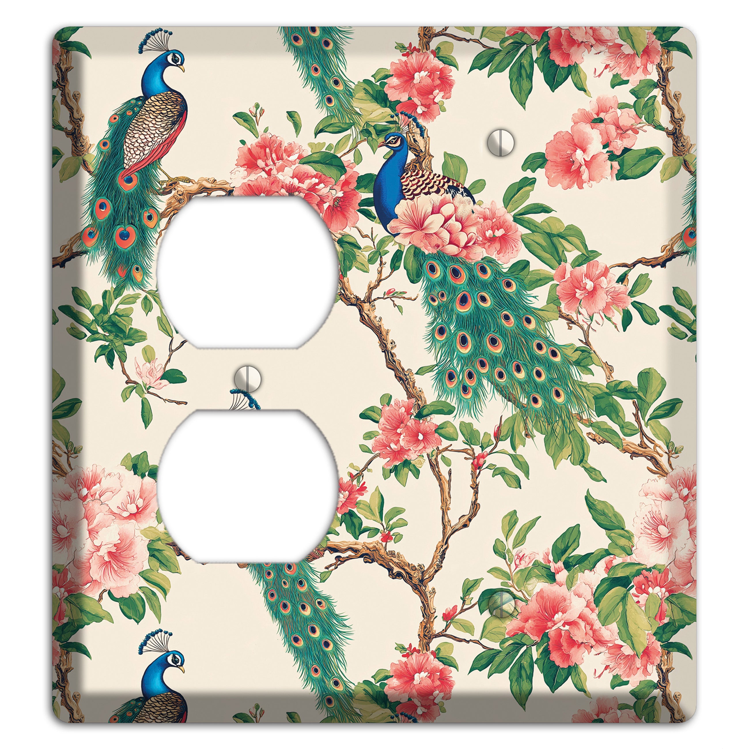 Peacock & Peony Court Duplex / Blank Wallplate