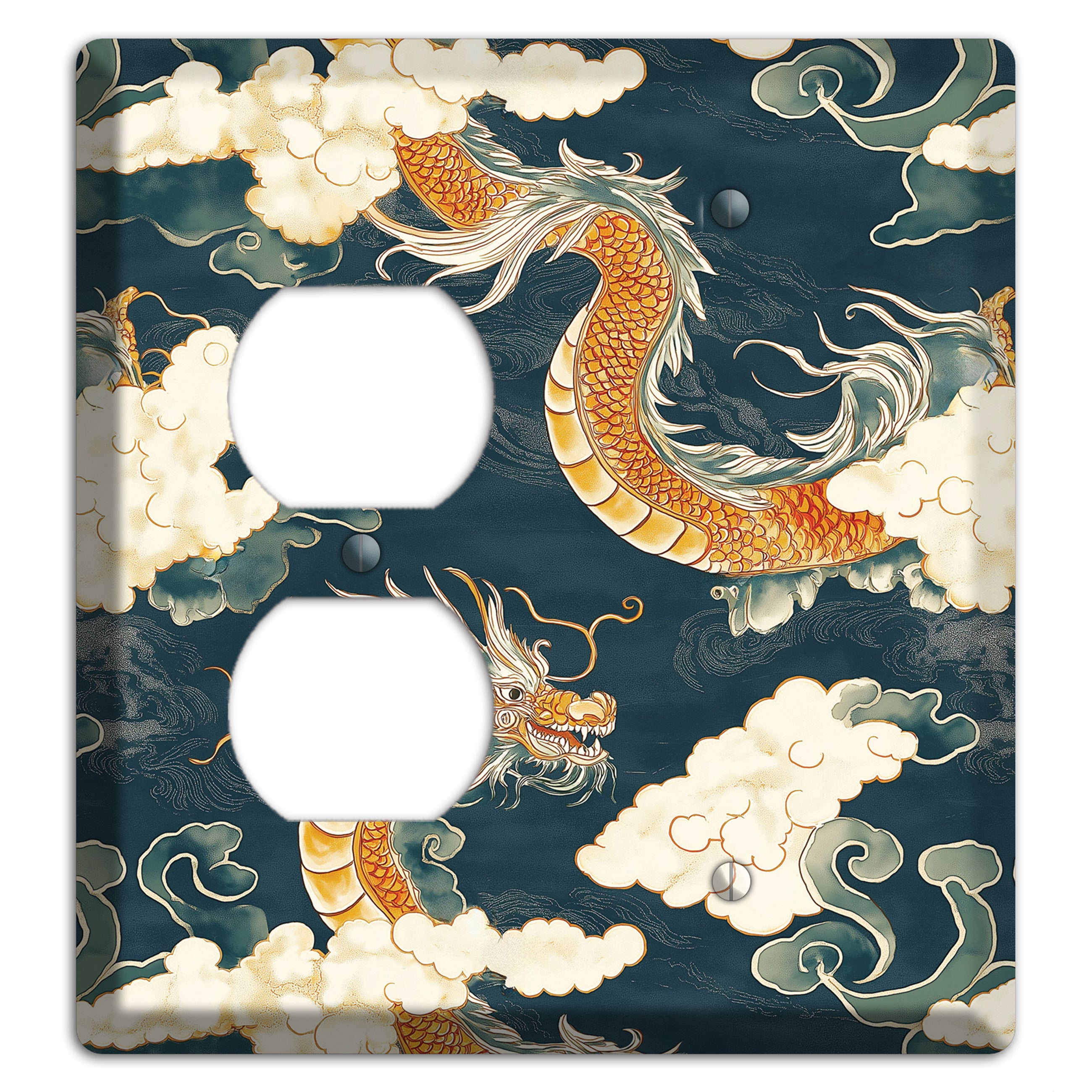 Celestial Serpent Sky Duplex / Blank Wallplate