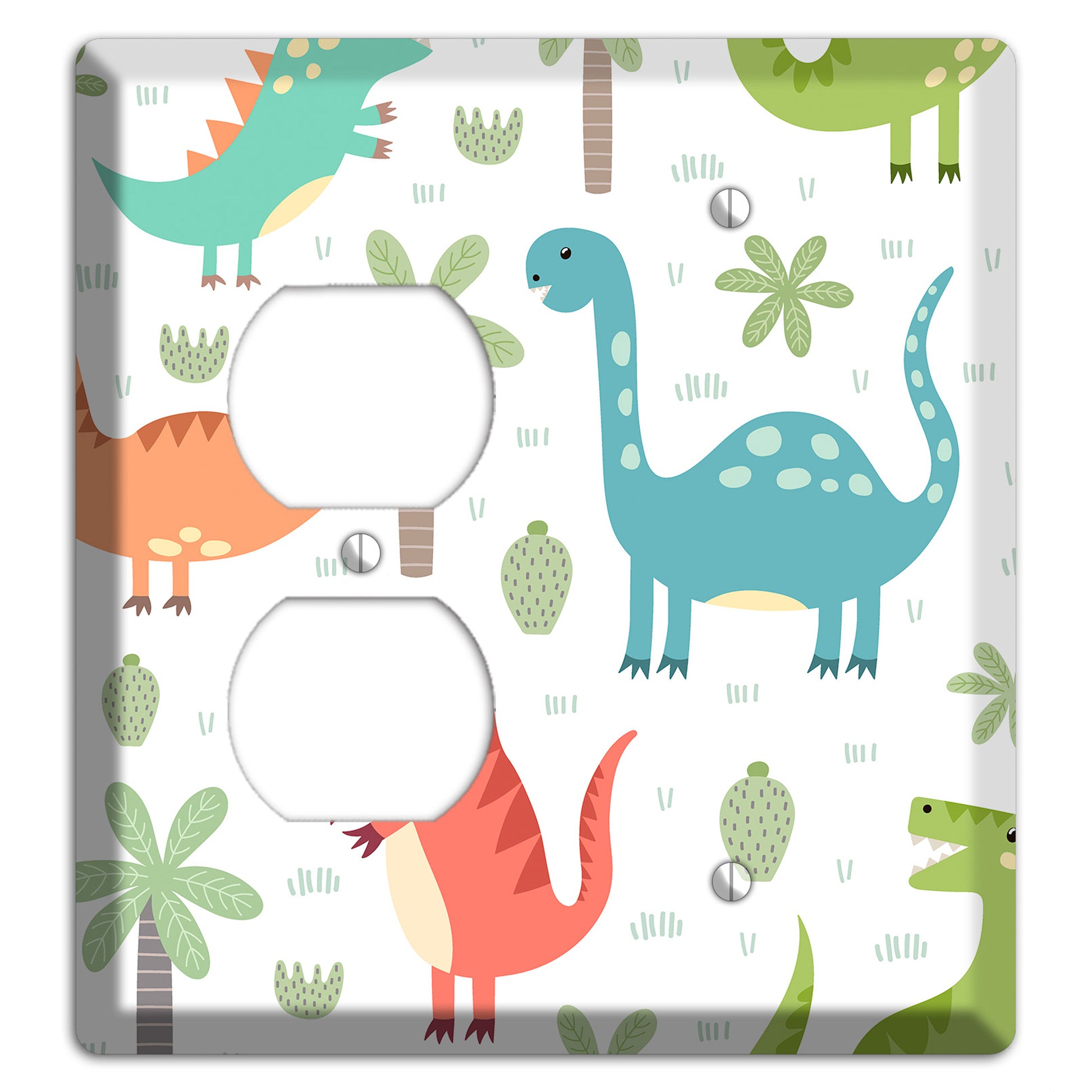 Jurassic Pals (Pastel) Duplex / Blank Wallplate