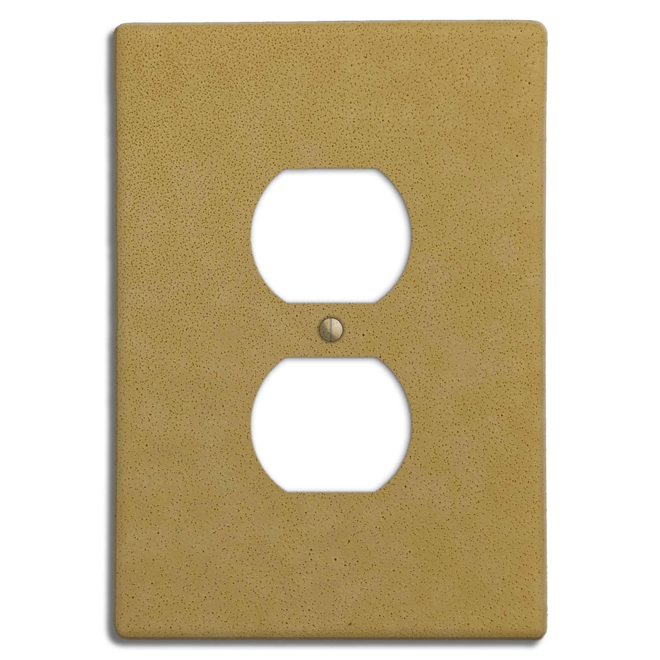Saffron Yellow Boho Smooth Duplex Outlet Cover Plate
